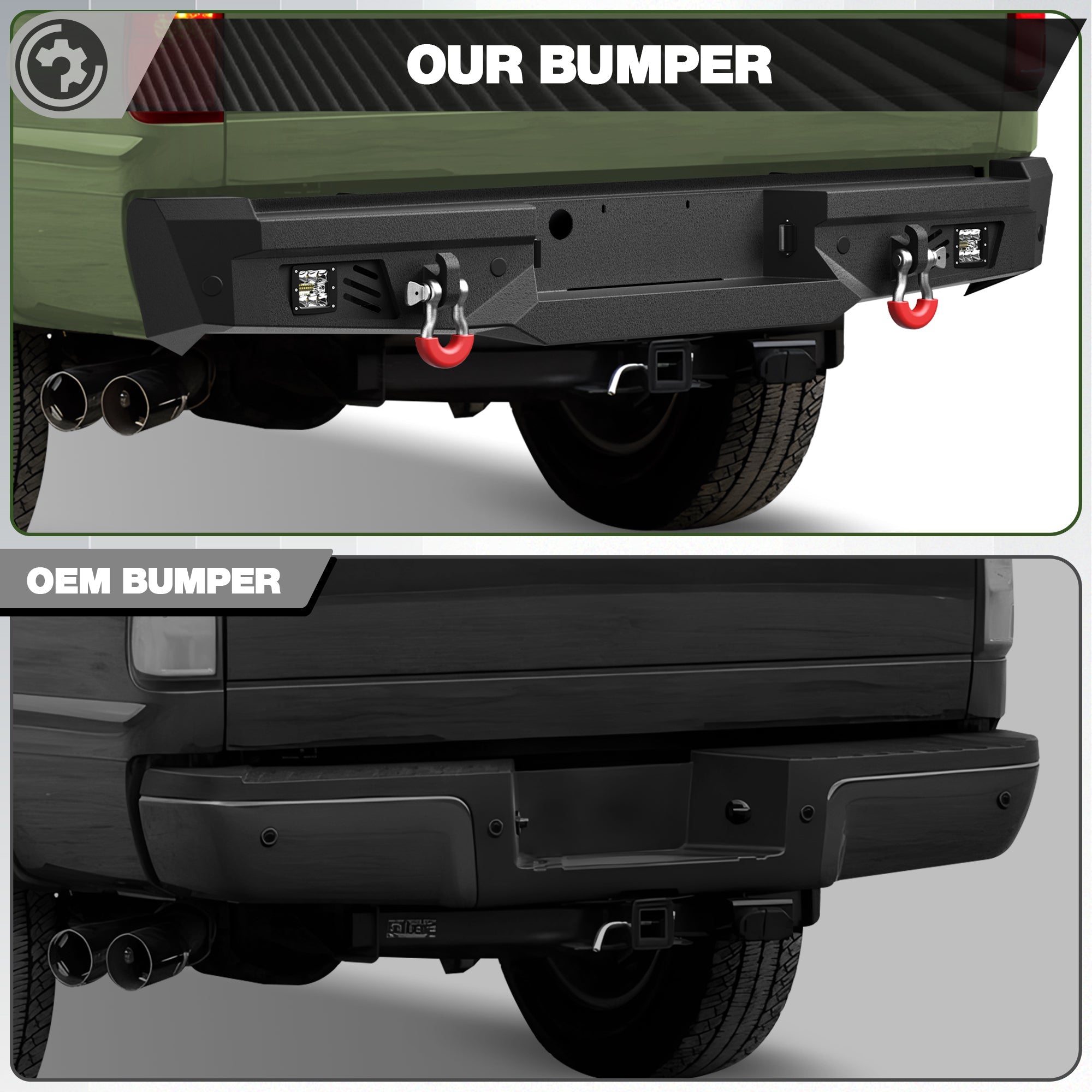 F250 Rear Bumper for 1999-2016 Ford F250/F350/F450 Pickup - nadiaauto