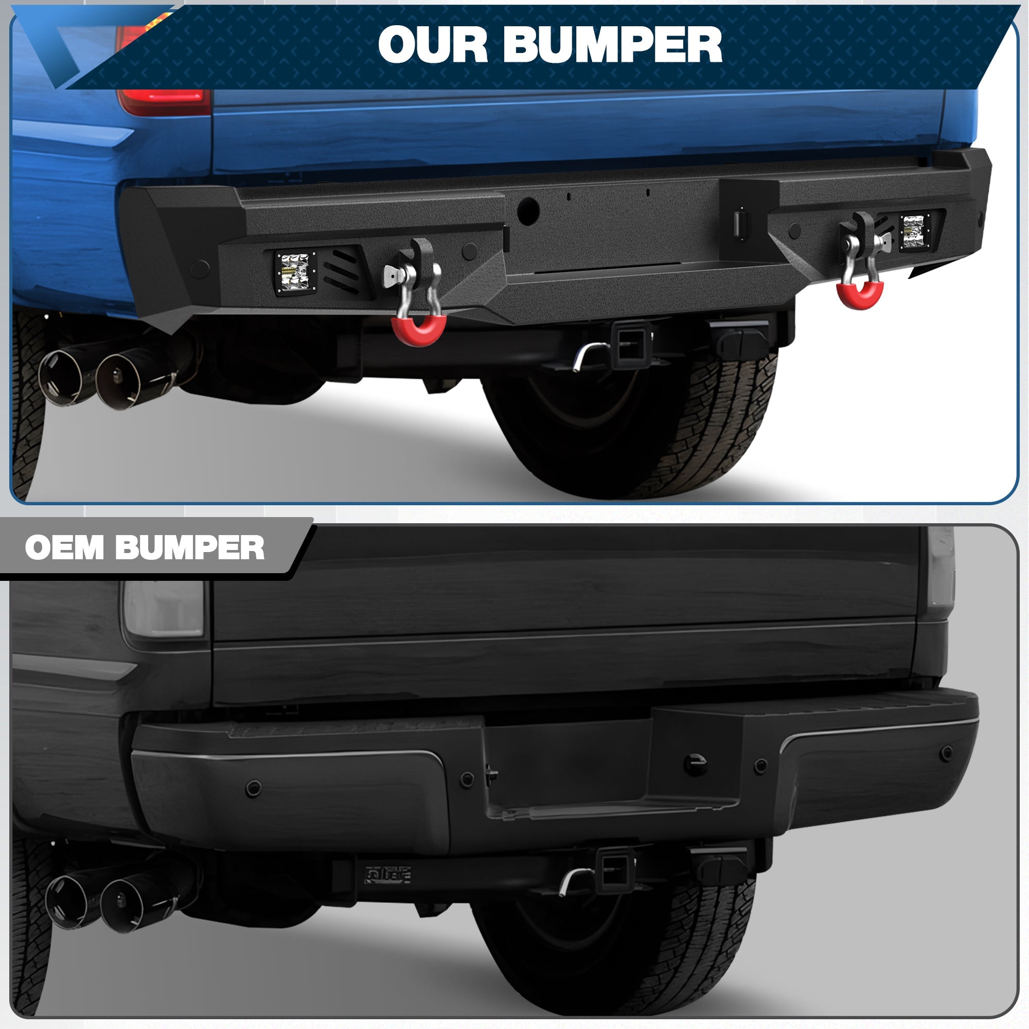 F250 Rear Bumper for 1999 - 2016 Ford F250/F350/F450 Pickup - nadiaauto