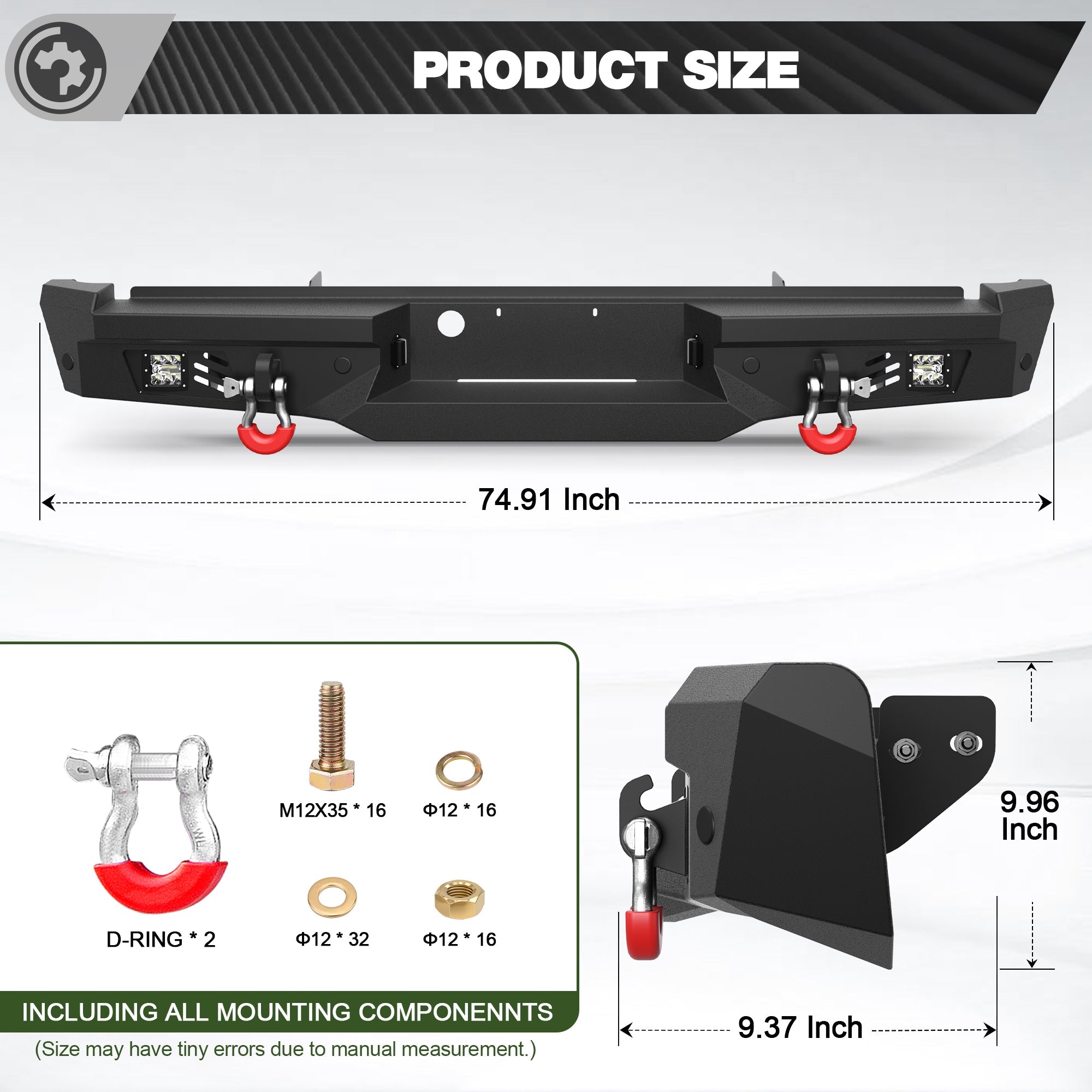 F250 Rear Bumper for 1999-2016 Ford F250/F350/F450 Pickup - nadiaauto