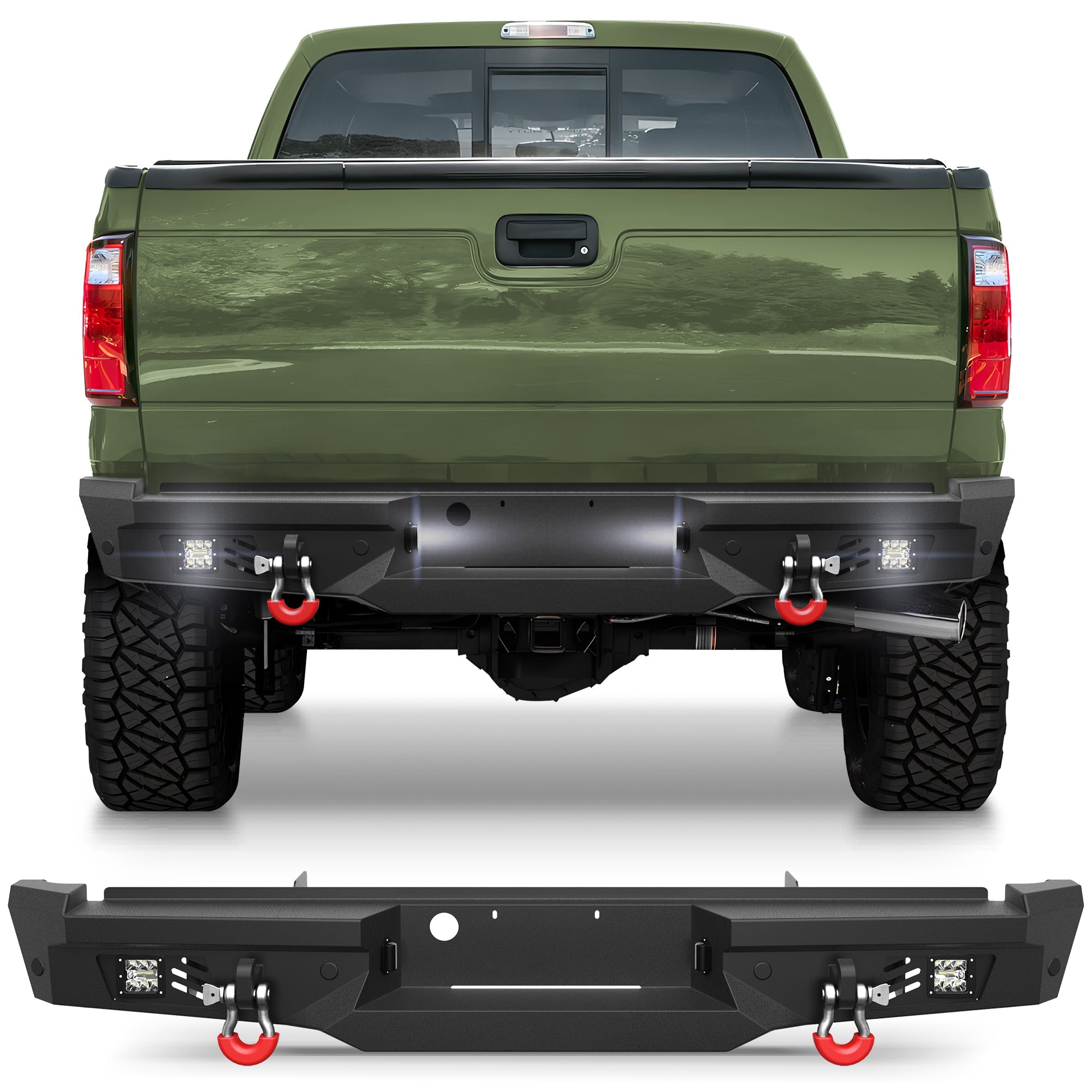 F250 Rear Bumper for 1999-2016 Ford F250/F350/F450 Pickup - nadiaauto
