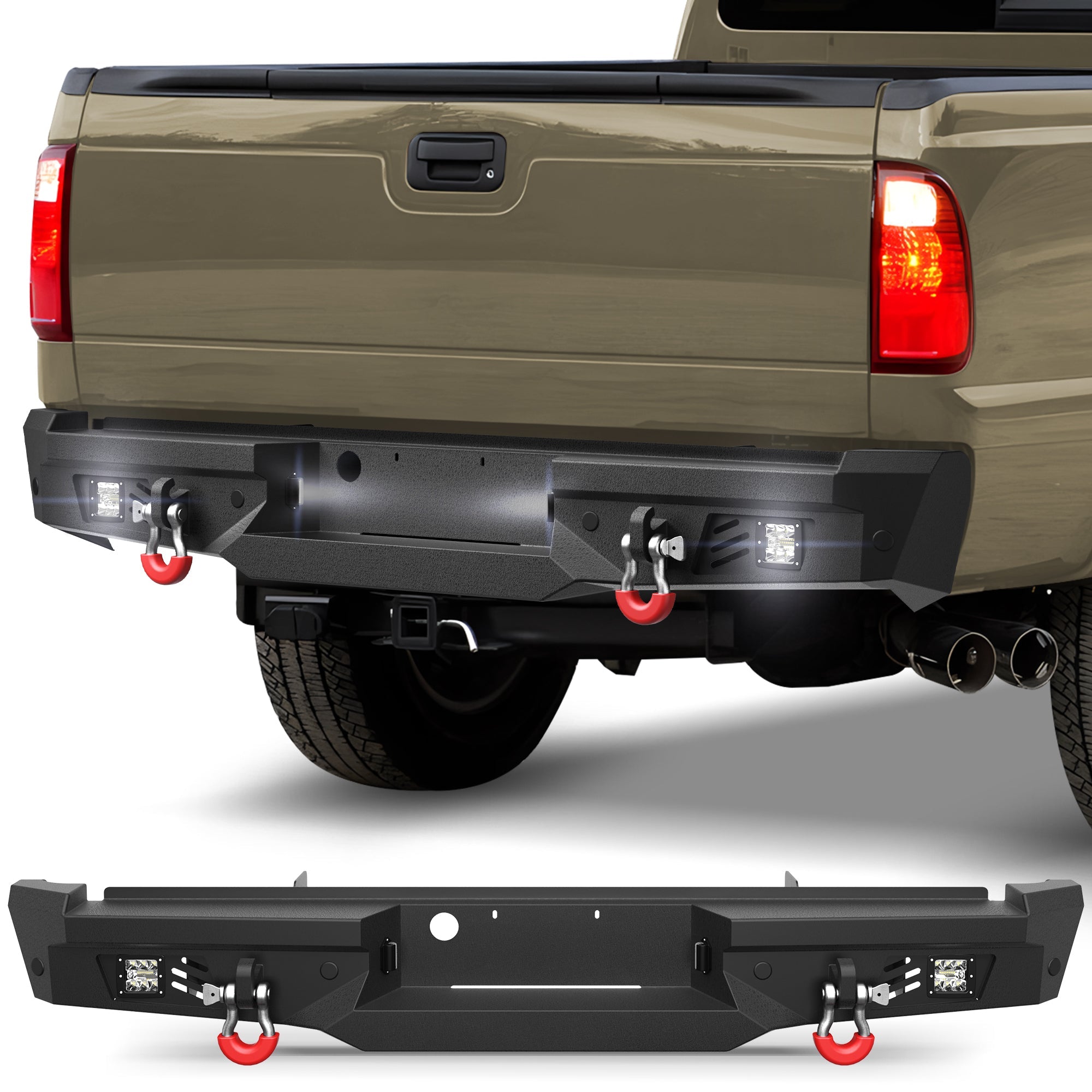 F250 Rear Bumper for 1999-2016 Ford F250/F350/F450 Pickup - nadiaauto