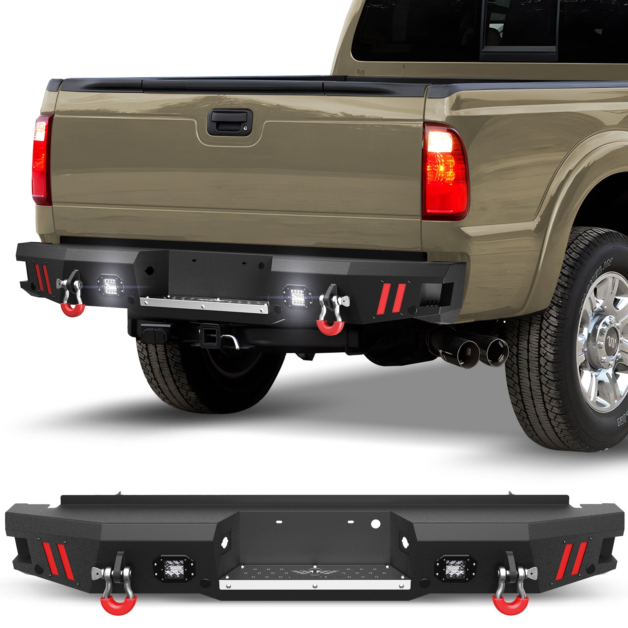 F250 Rear Bumper Full Width for 1999-2016 Ford F250/F350/F450 - nadiaauto