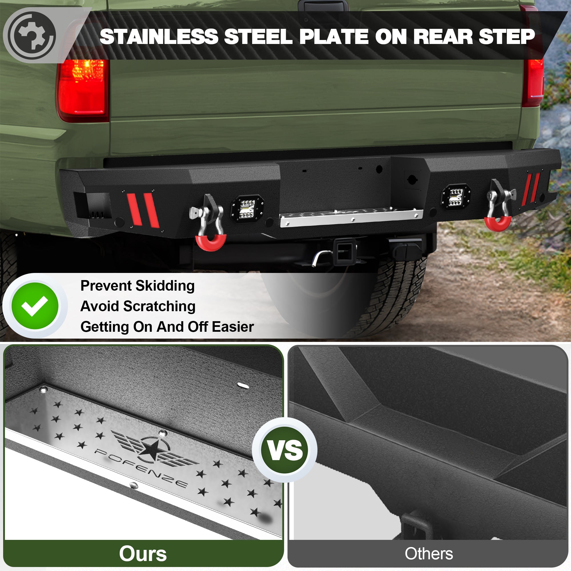 F250 Rear Bumper Full Width for 1999-2016 Ford F250/F350/F450 - nadiaauto