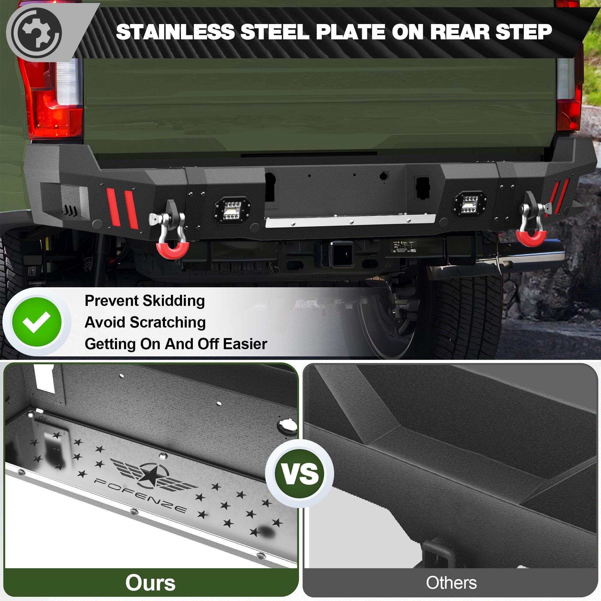 F250 Rear Bumper Full Width for 2017-2026 Ford F250/F350/F450 - nadiaauto