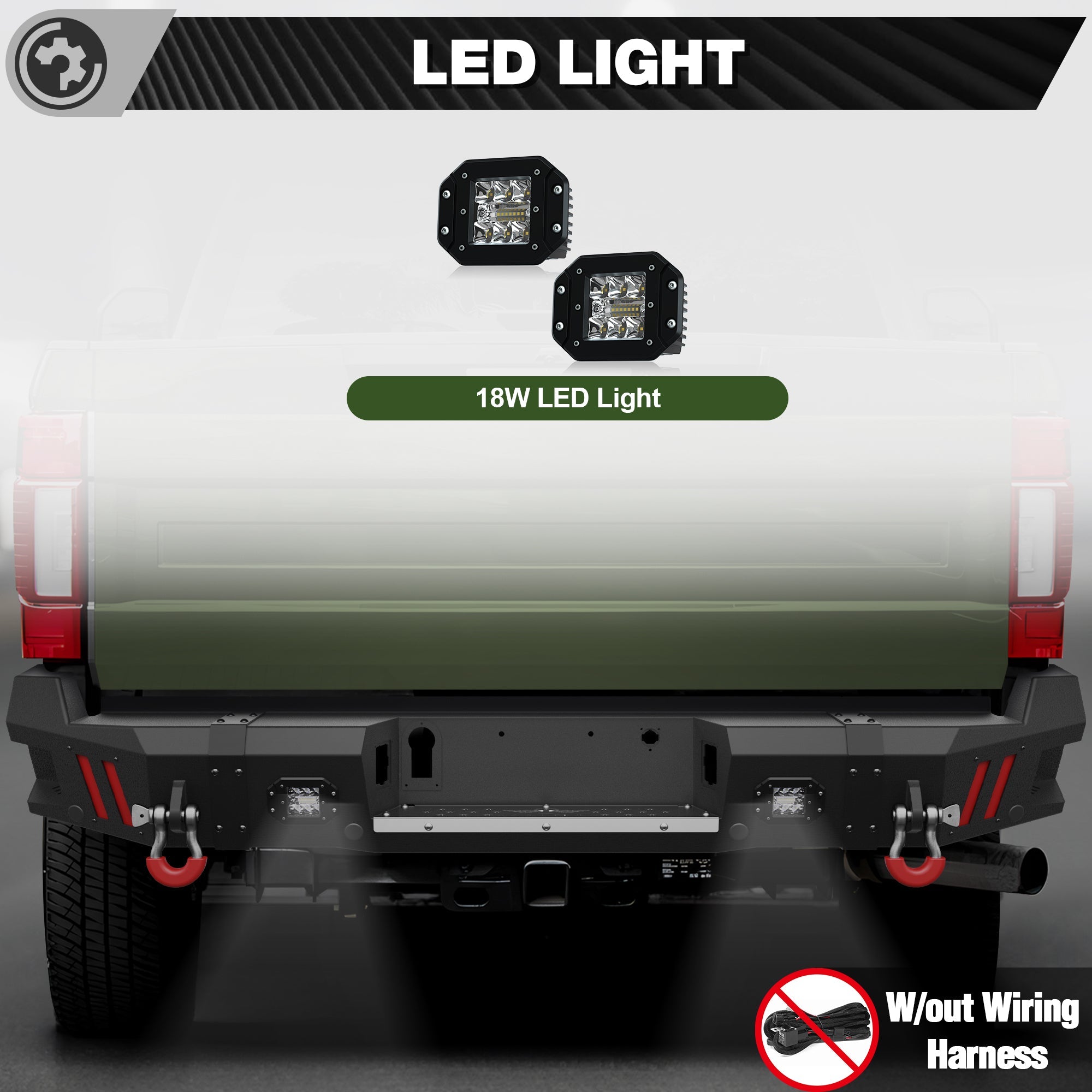 F250 Rear Bumper Full Width for 2017-2026 Ford F250/F350/F450 - nadiaauto