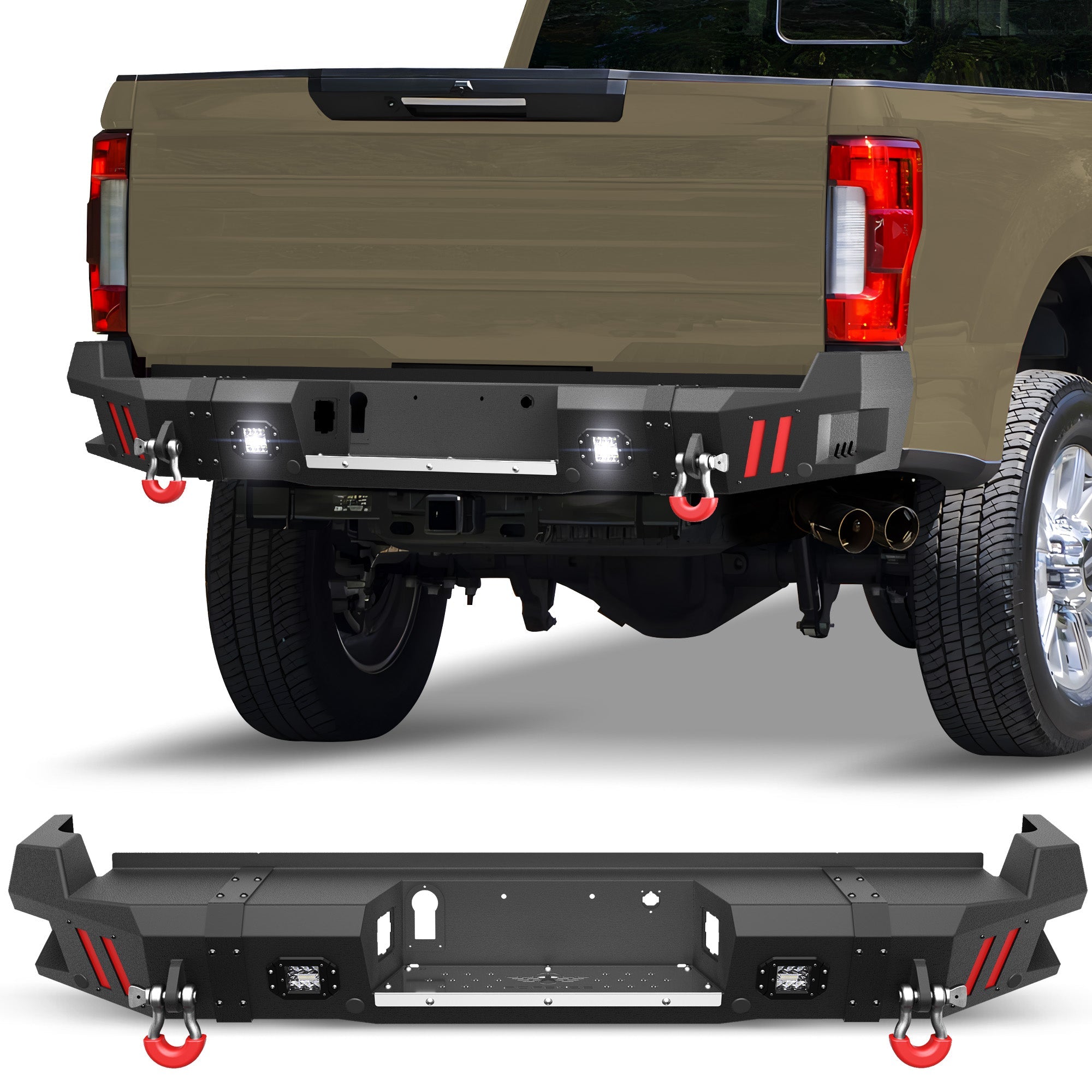 F250 Rear Bumper Full Width for 2017-2026 Ford F250/F350/F450 - nadiaauto