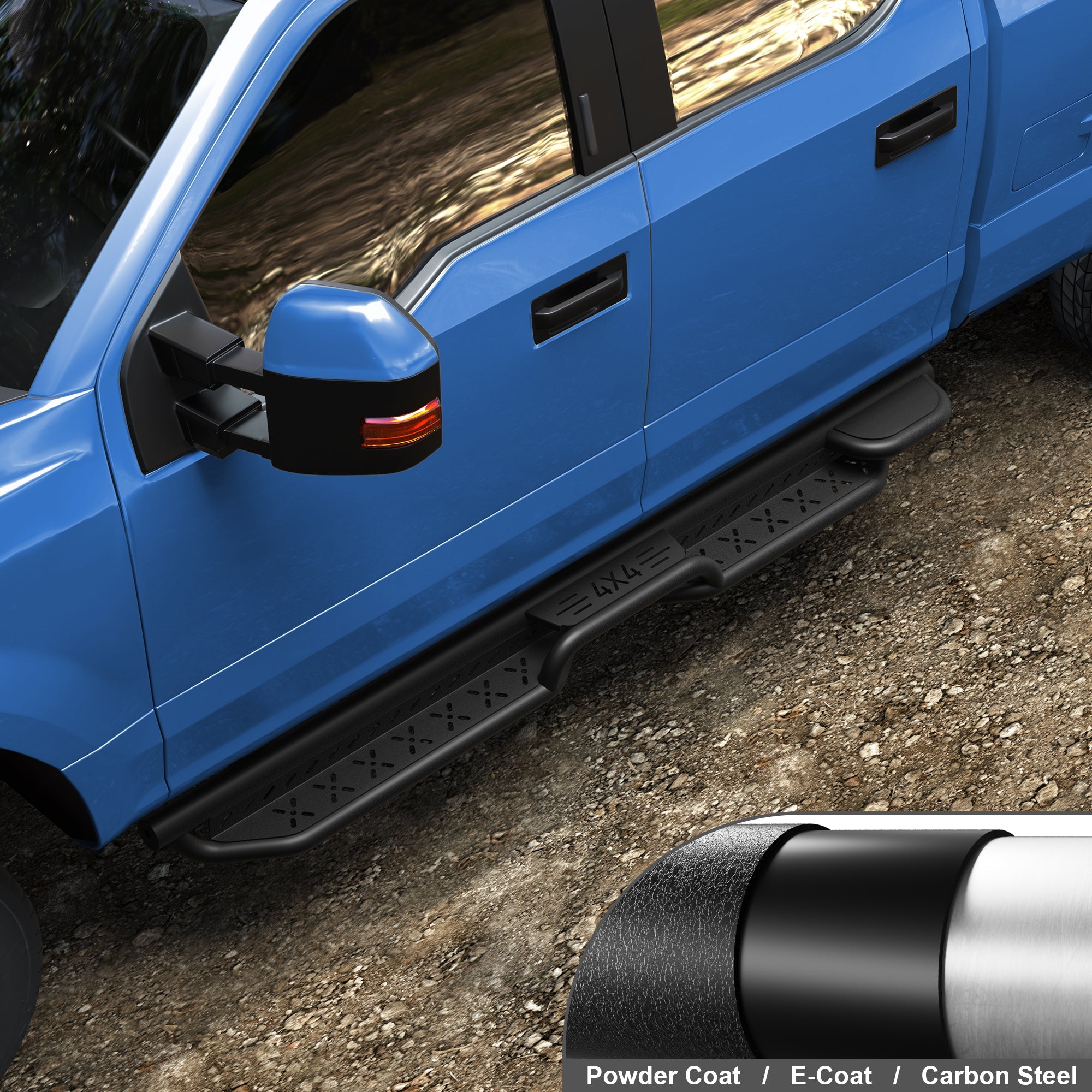F250 Running Boards Side Steps Compatible for 1999 - 2016 Ford F250 SuperCrew (4 Door) - nadiaauto
