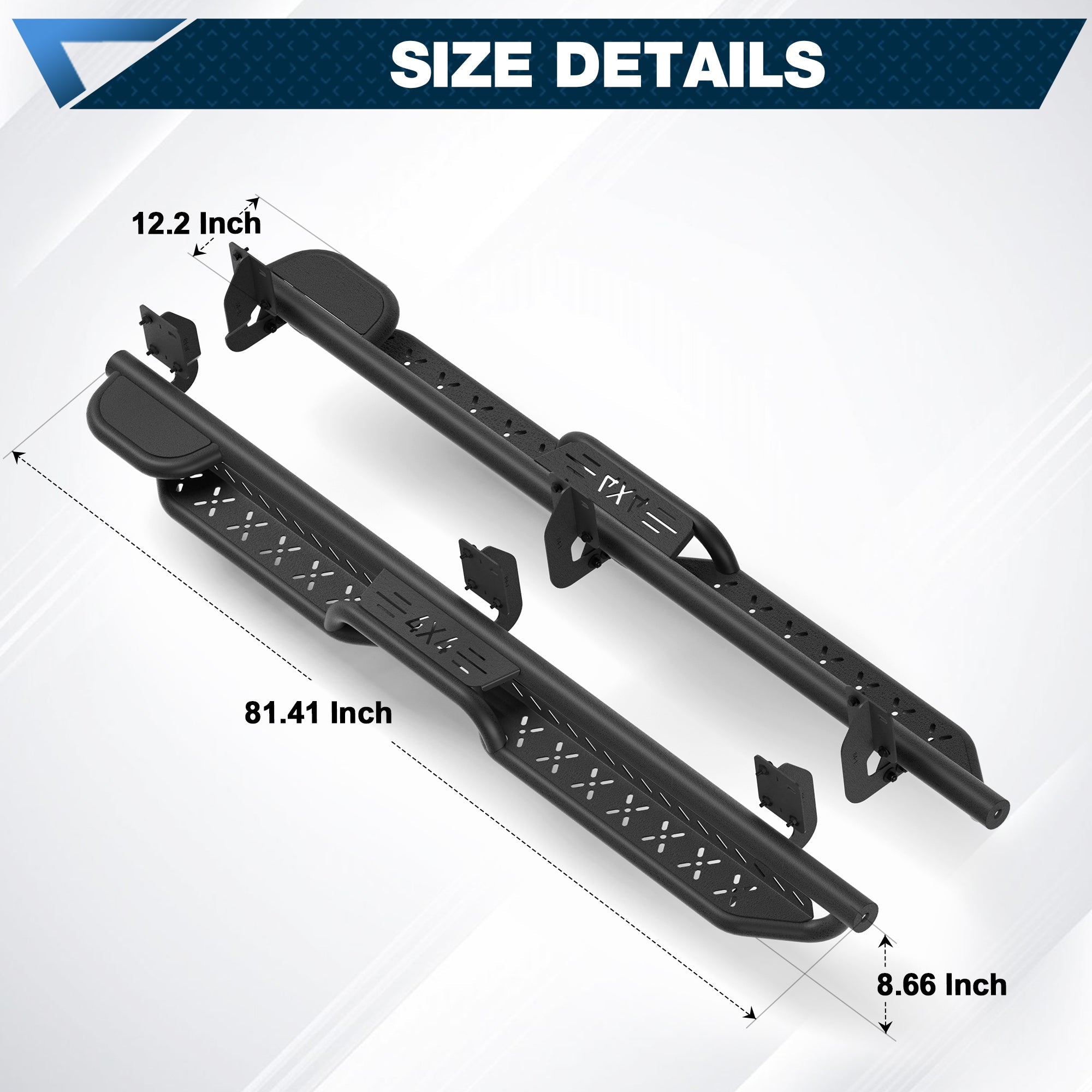 F250 Running Boards Side Steps Compatible for 1999 - 2016 Ford F250 SuperCrew (4 Door) - nadiaauto