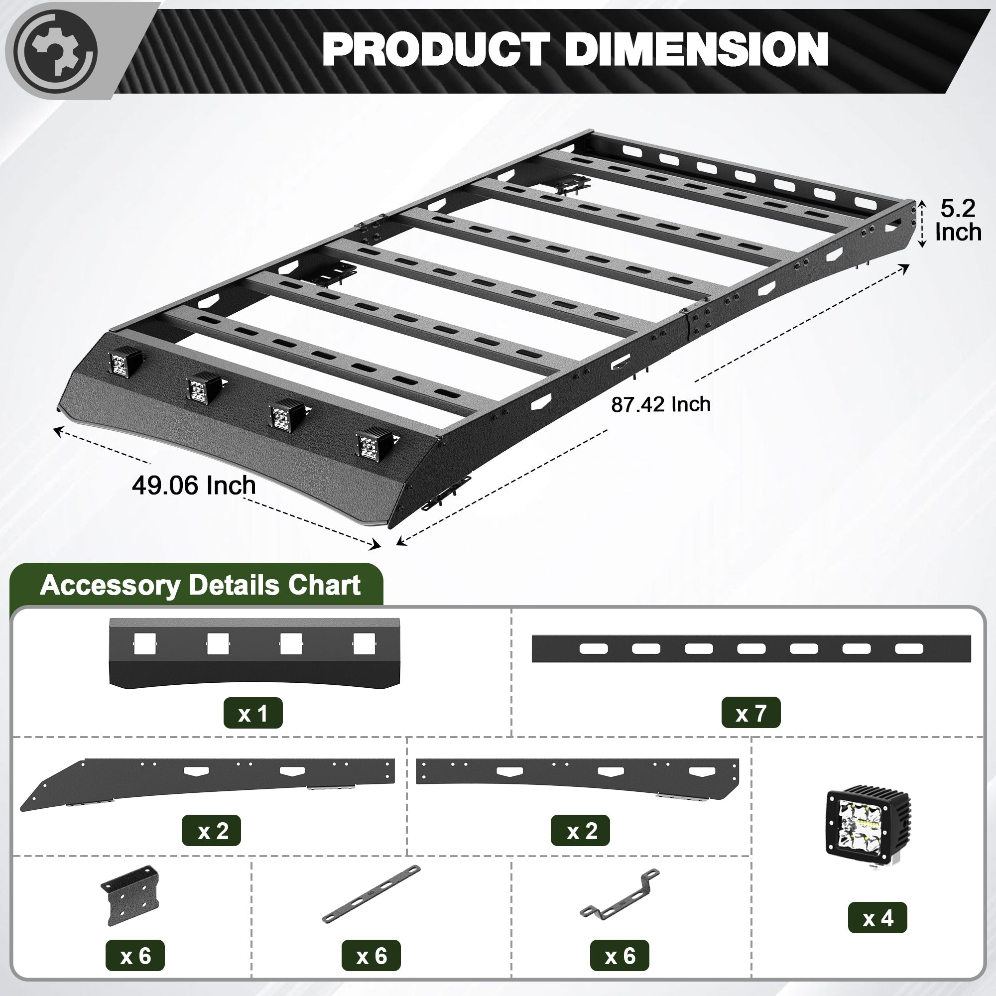 FJ Cruiser Roof Rack Cargo Carrier for 2006-2014 Toyota FJ Cruiser - nadiaauto