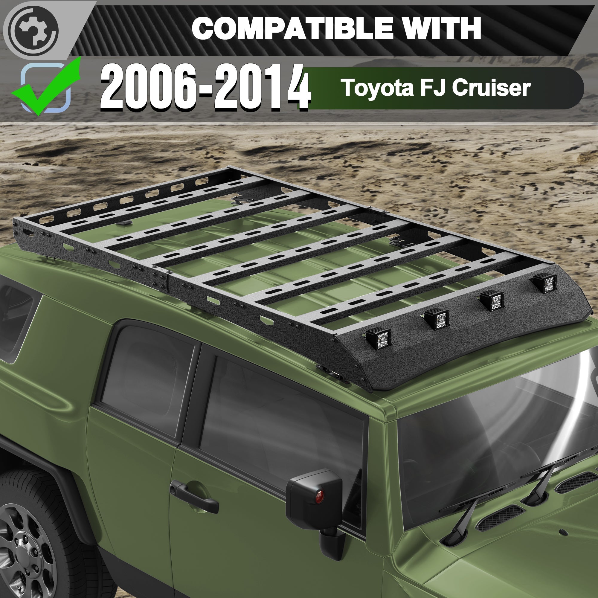 FJ Cruiser Roof Rack Cargo Carrier for 2006-2014 Toyota FJ Cruiser - nadiaauto