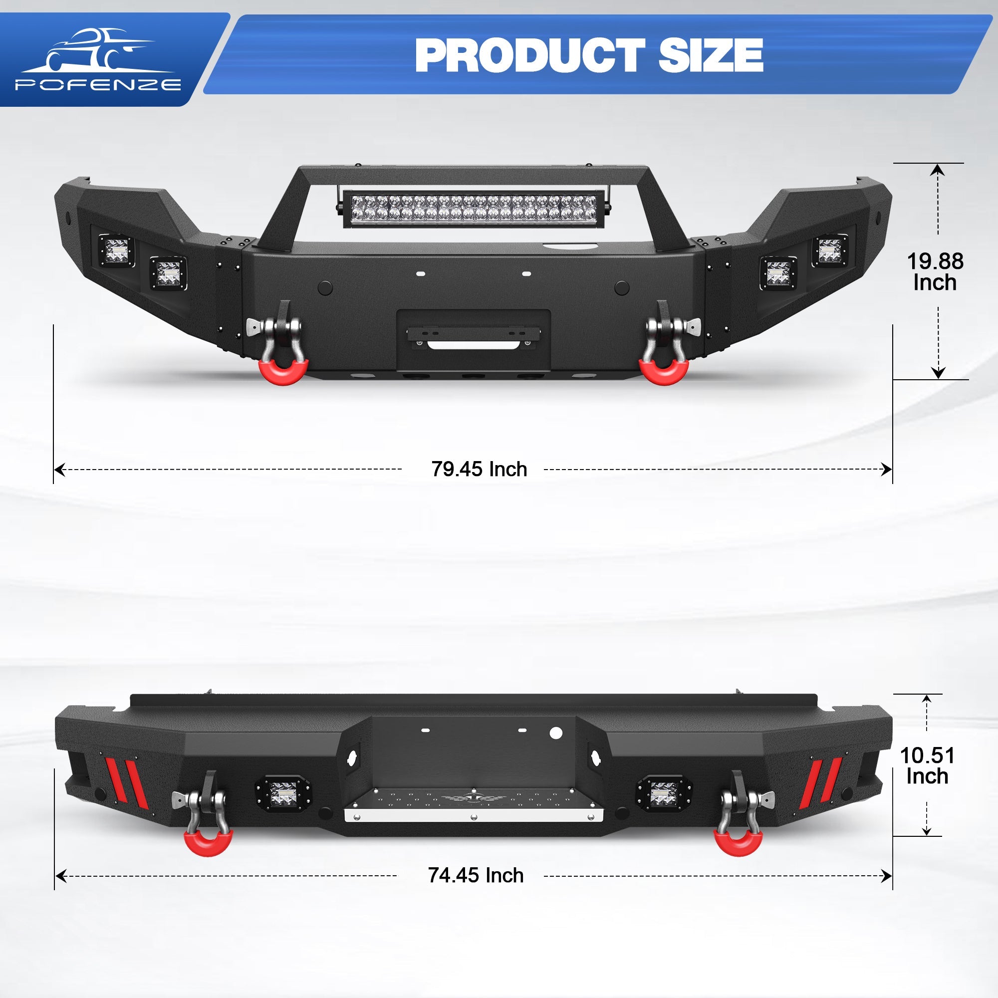 Front Bumper and Rear Bumper Combo Compatible with 2011 2012 2013 2014 2015 2016 Ford F250 F350 F450 - nadiaauto