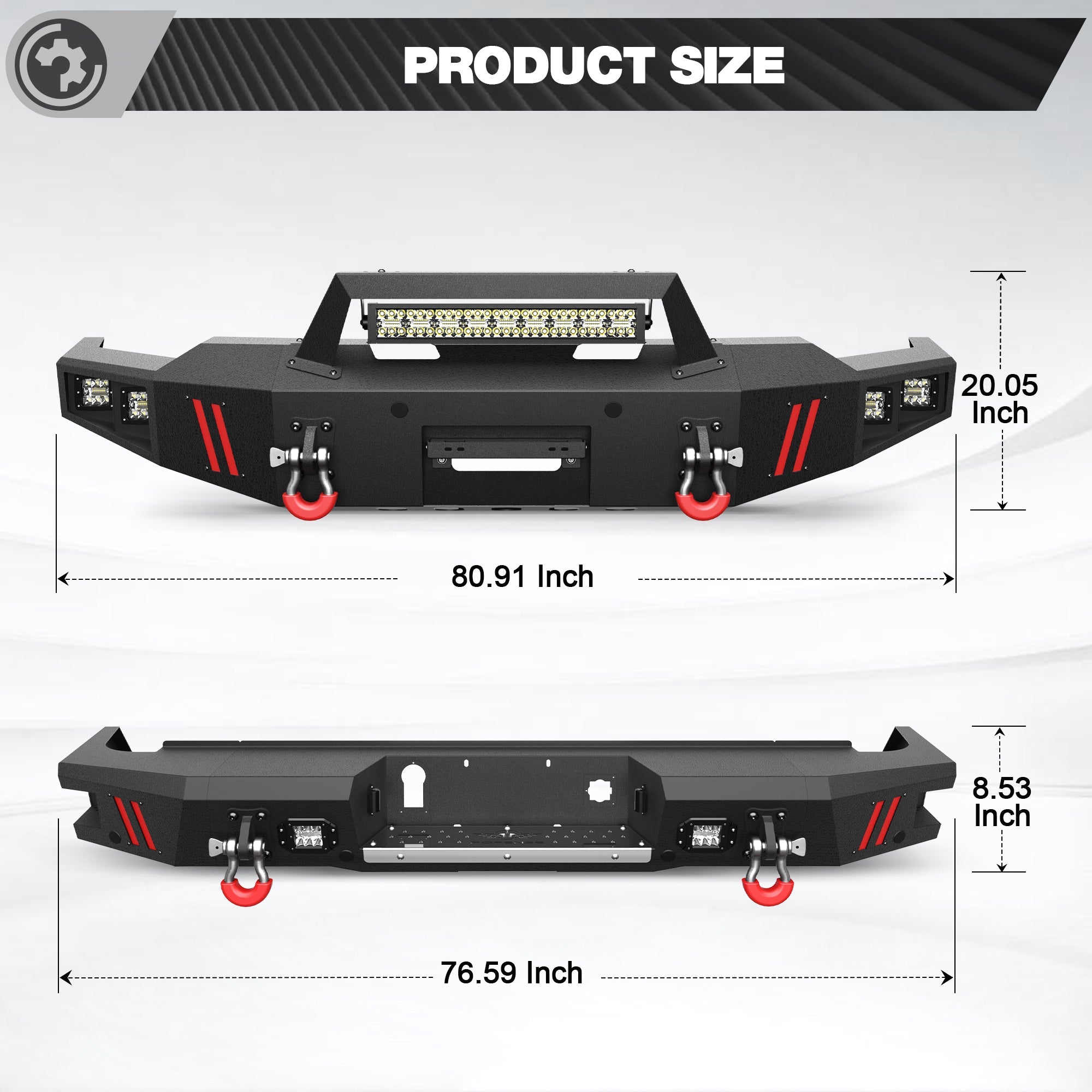 Front Bumper and Rear Bumper Combo for 2020 2021 2022 2023 Chevrolet Silverado 2500/3500 - nadiaauto