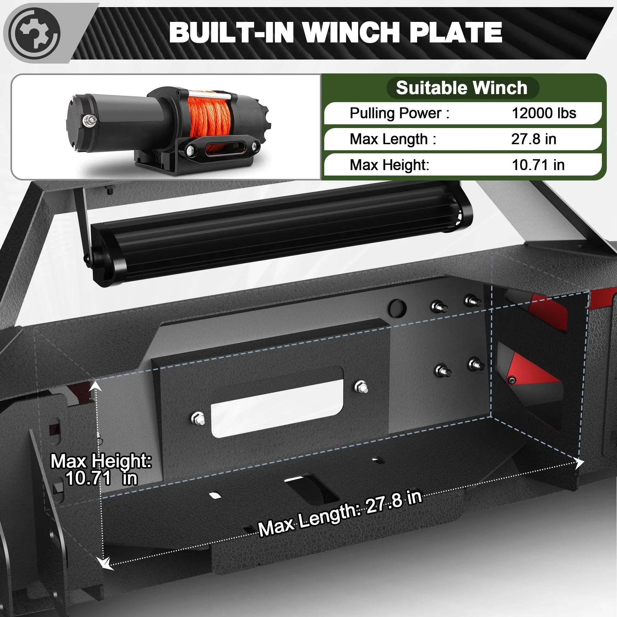 Front Bumper Compatible with 2010-2018 Dodge Ram 2500 3500 - nadiaauto