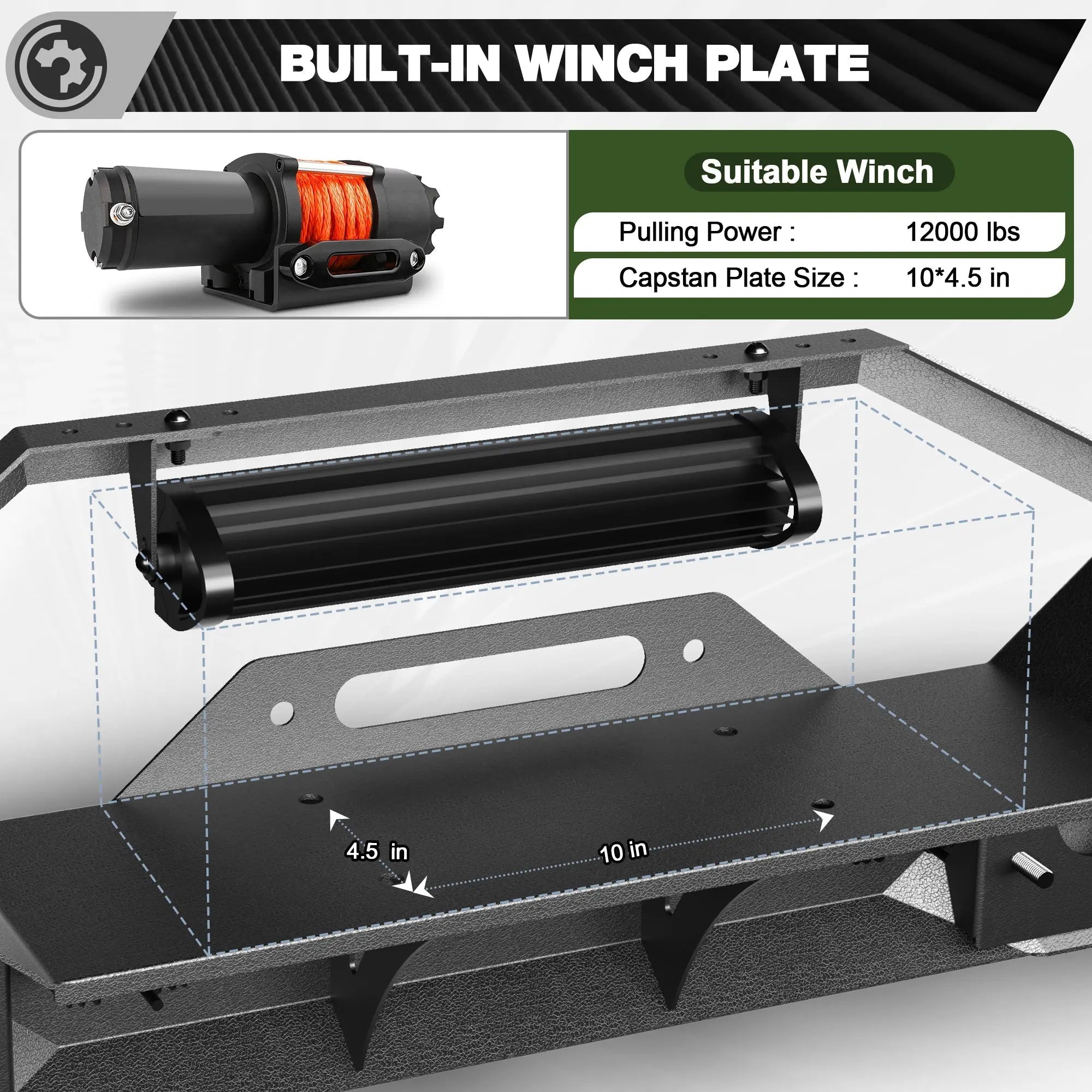 Front Bumper for 2007-2026 Jeep Wrangler JK JL JKU JLU & Gladiator JT - nadiaauto