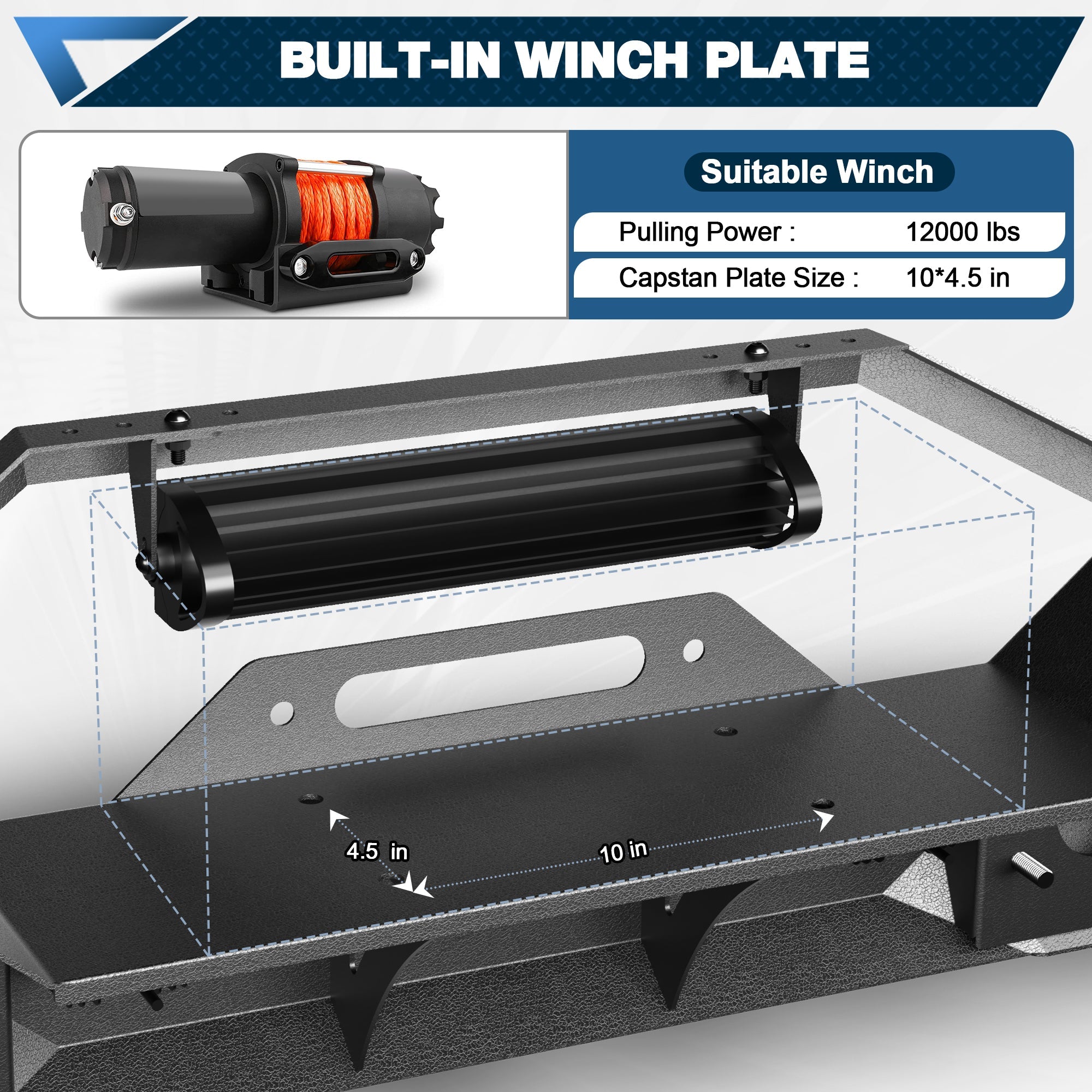 Front Bumper for 2007 - 2026 Jeep Wrangler JK JL JKU JLU & Gladiator JT - nadiaauto