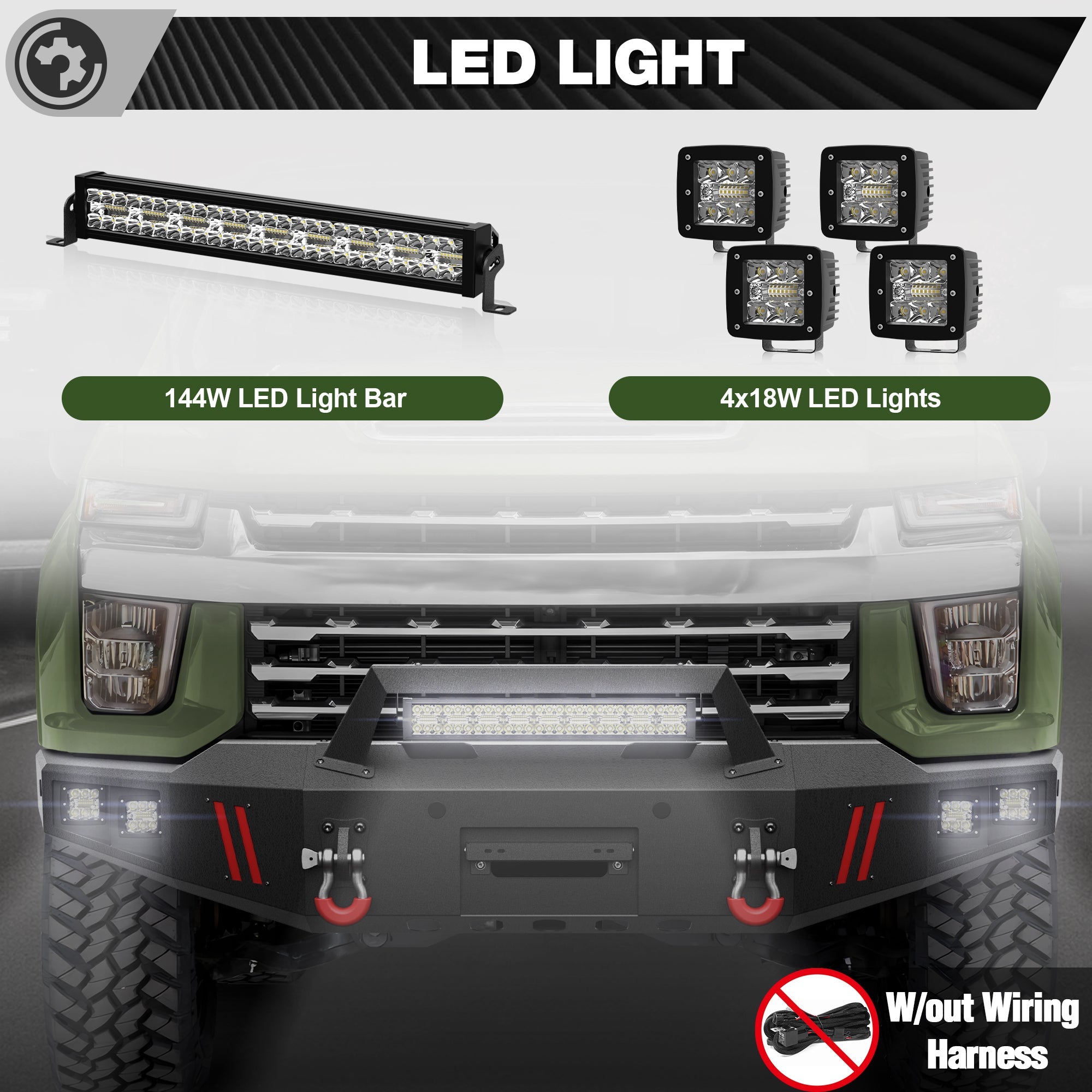 Front Bumper for 2020 2021 2022 2023 Chevy Silverado 2500/3500 2020-2023 w/Winch Plate - nadiaauto