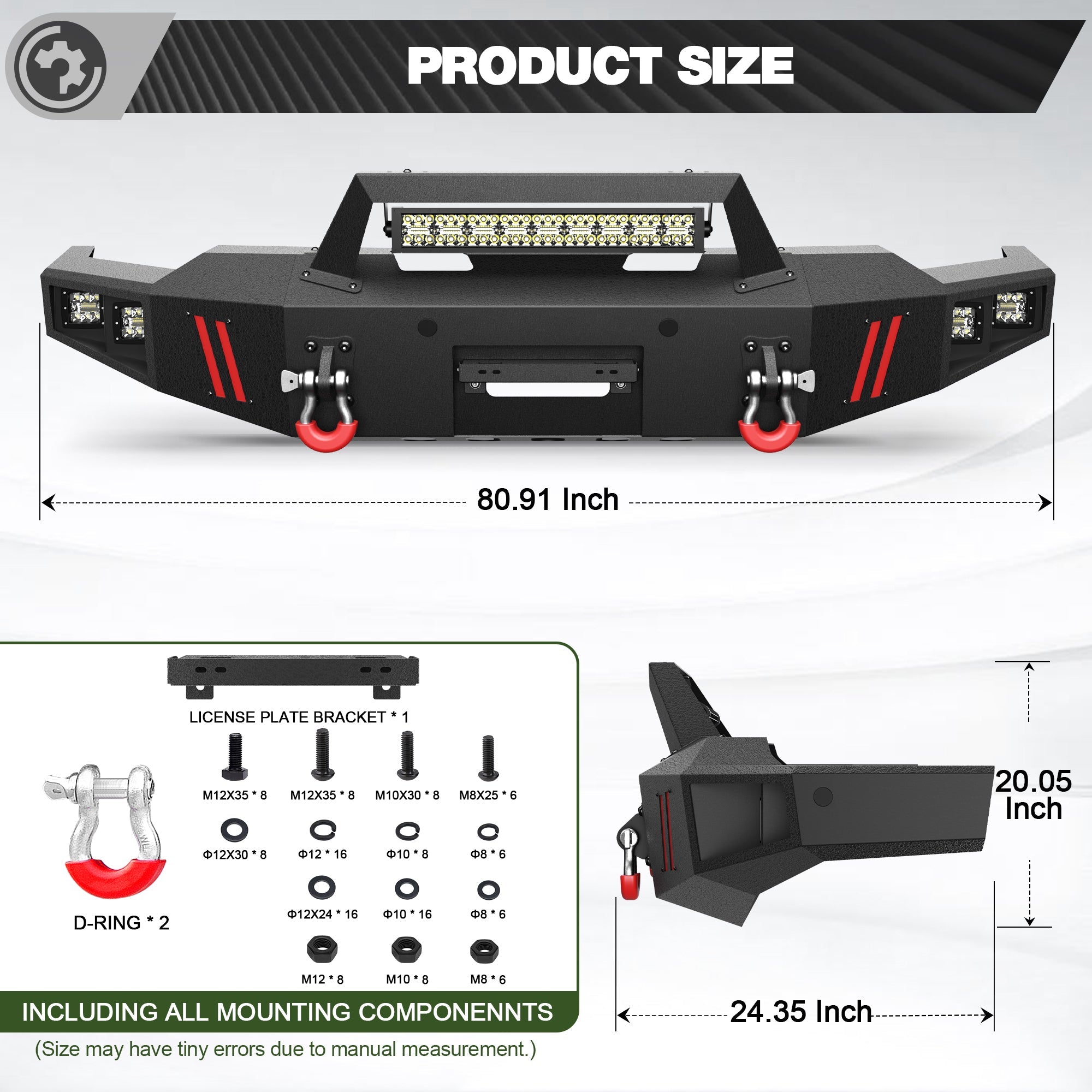 Front Bumper for 2020 2021 2022 2023 Chevy Silverado 2500/3500 2020-2023 w/Winch Plate - nadiaauto