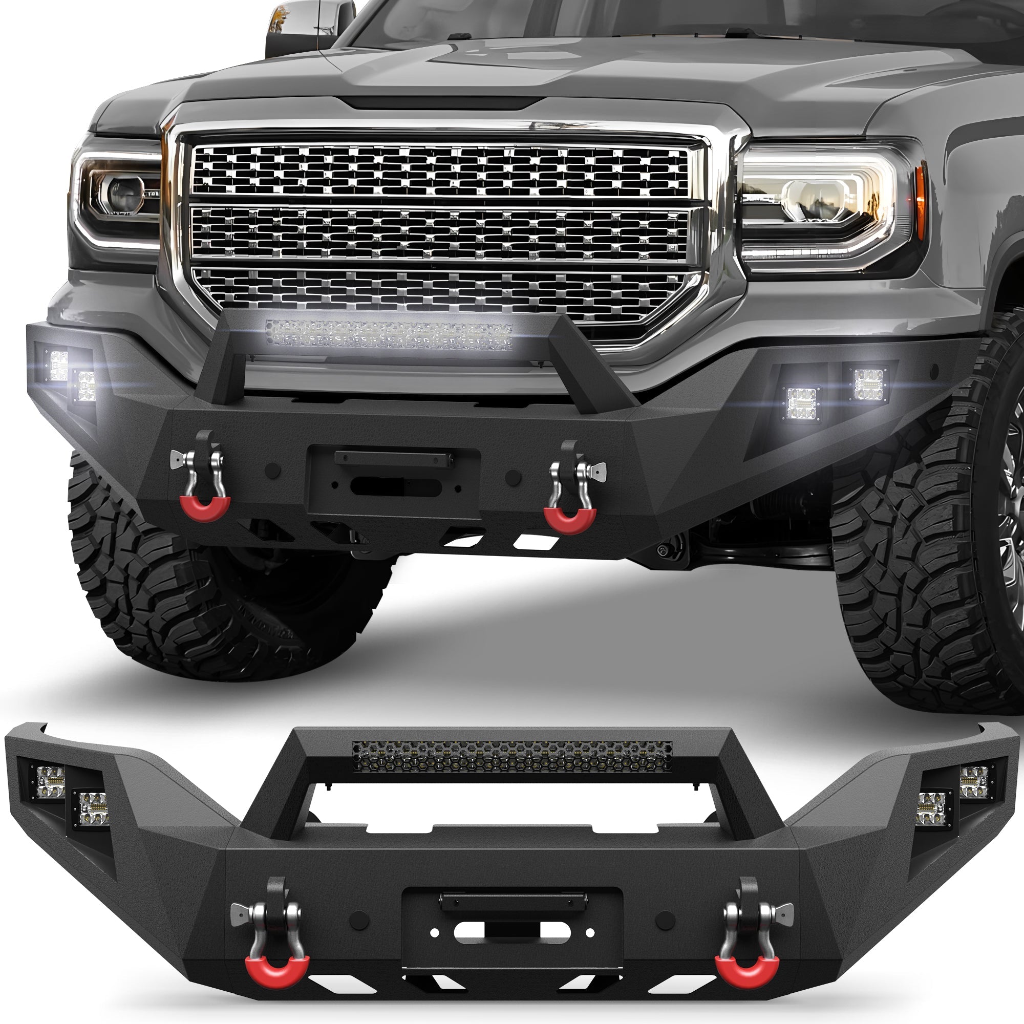 GMC Sierra 1500 Front Bumper for 2016 - 2017 - 2018 GMC Sierra 1500 Pickup - nadiaauto