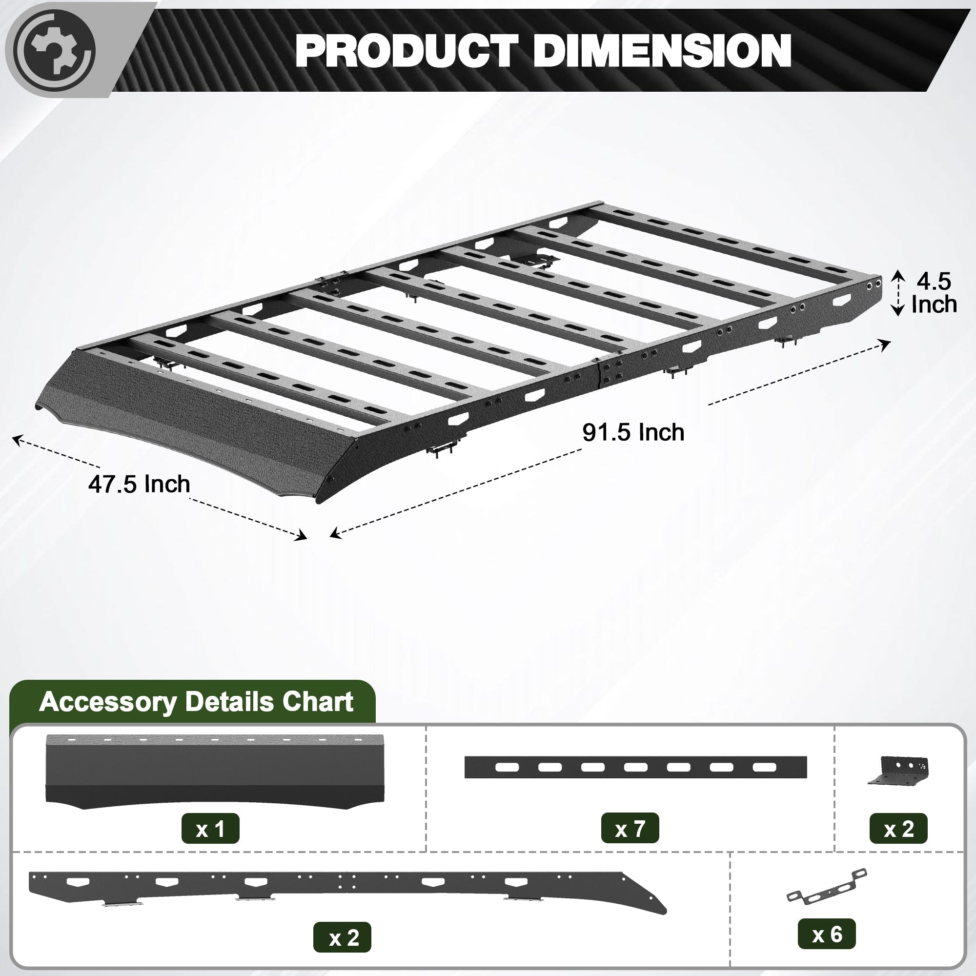 GX470 Roof Rack Cargo Carrier for 2003-2004-2005-2006-2007-2008-2009 Lexus GX470 - nadiaauto