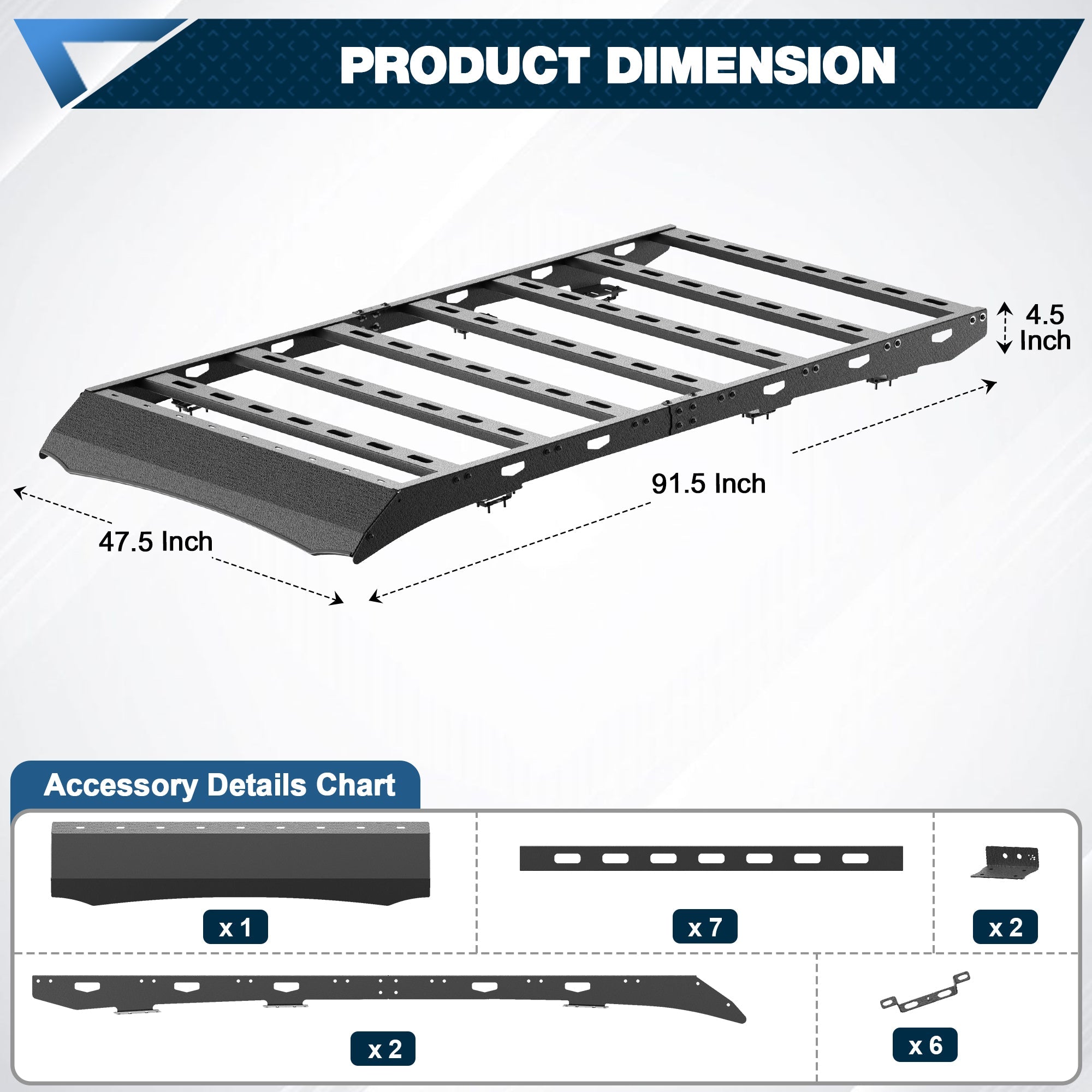 GX470 Roof Rack Cargo Carrier for 2003 - 2004 - 2005 - 2006 - 2007 - 2008 - 2009 Lexus GX470 - nadiaauto