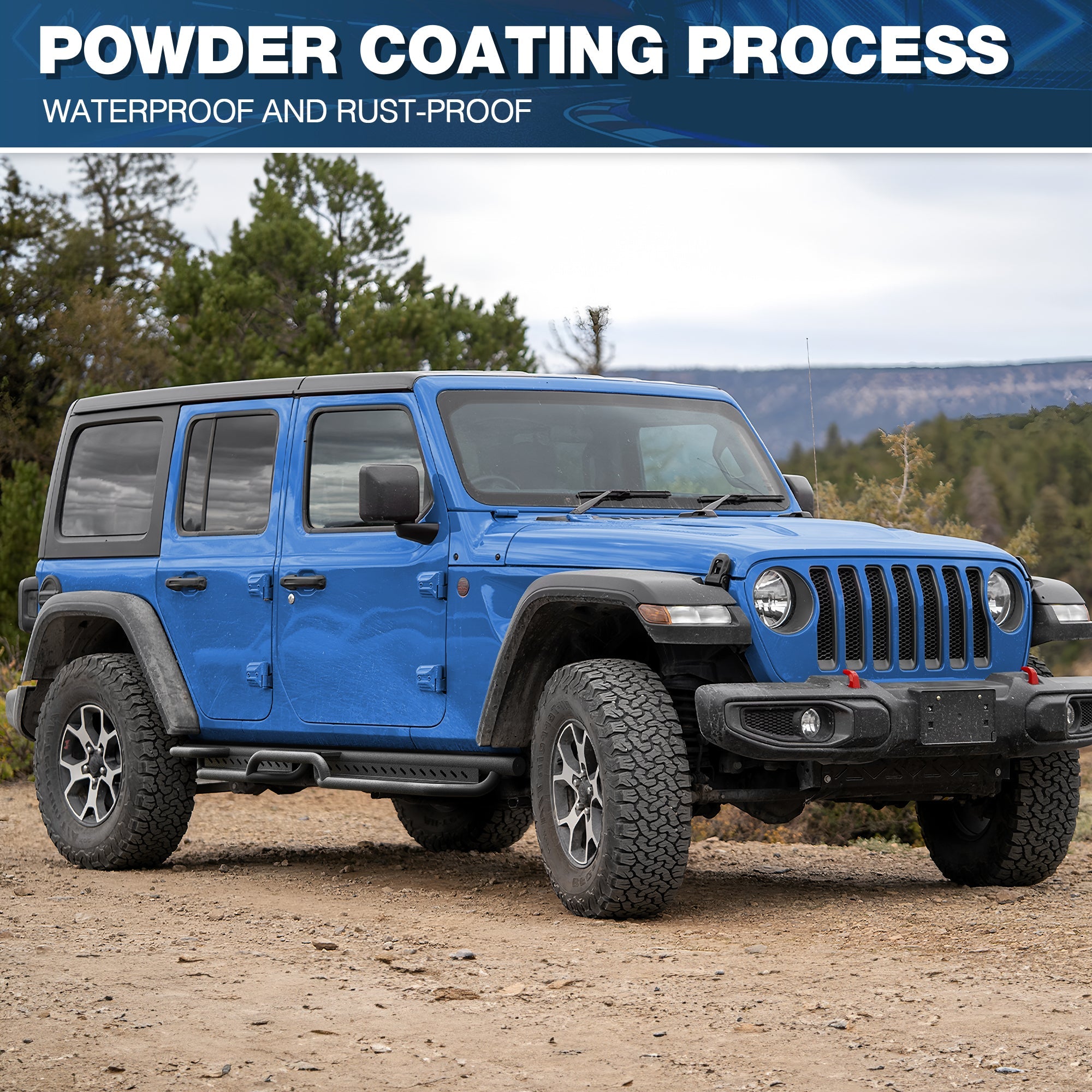 Jeep JL Running Boards Fits 2019-2025 Jeep Wrangler JL Unlimited - nadiaauto
