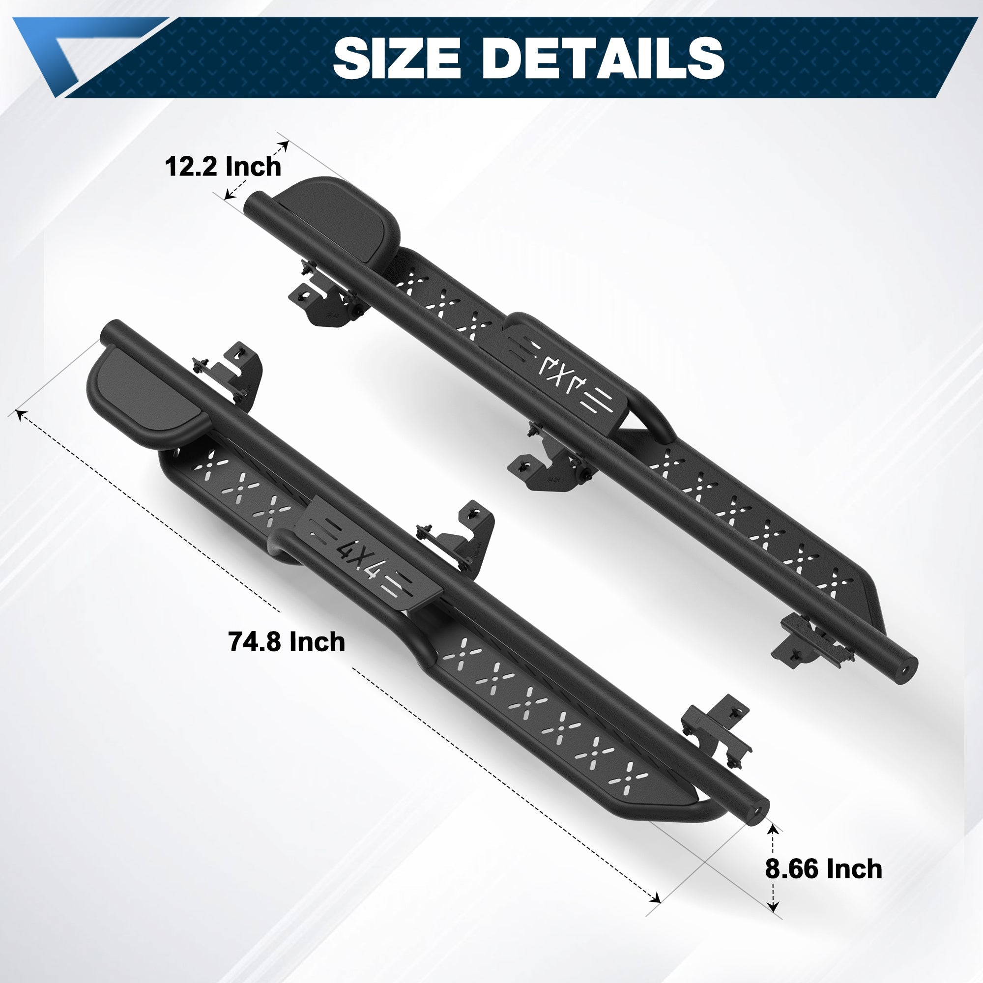 Jeep JL Running Boards Fits 2019-2025 Jeep Wrangler JL Unlimited - nadiaauto