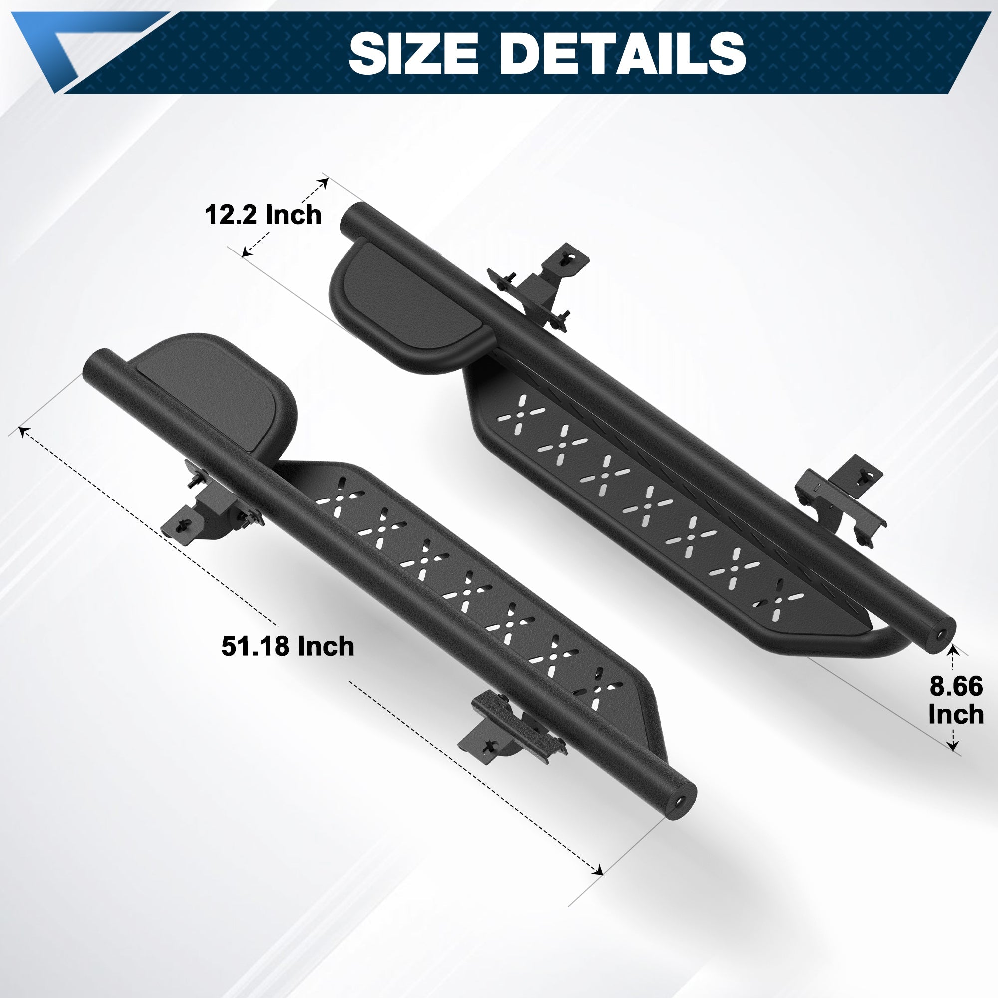 Jeep JL Running Boards Side Steps Fit for 2019 - 2025 Jeep Wrangler JL 2 - Door - nadiaauto