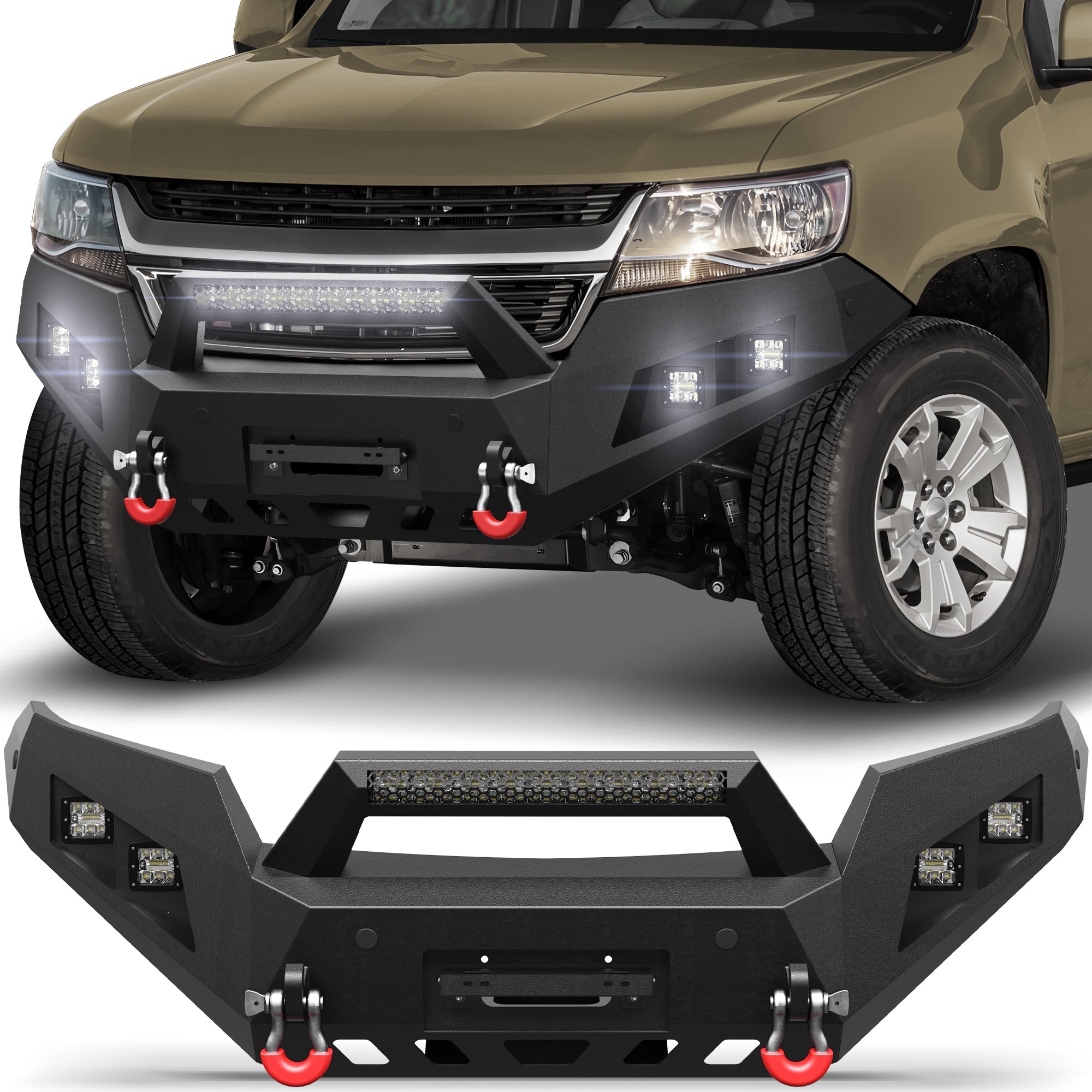 Offroad Front Bumper for Chevy Colorado 2015-2020 Pickup (Excluding ZR2) - nadiaauto