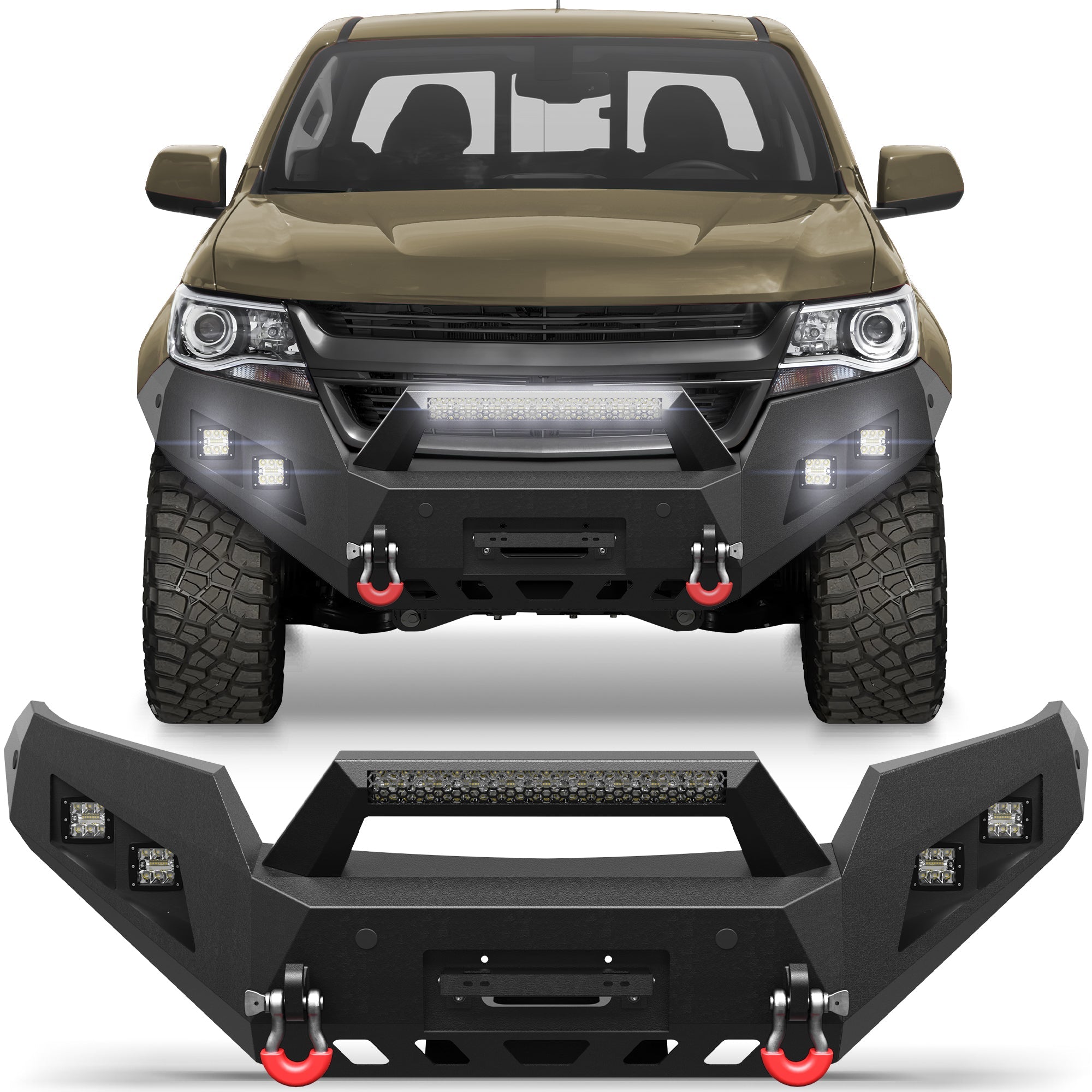 Offroad Front Bumper for Chevy Colorado 2015-2020 Pickup (Excluding ZR2) - nadiaauto