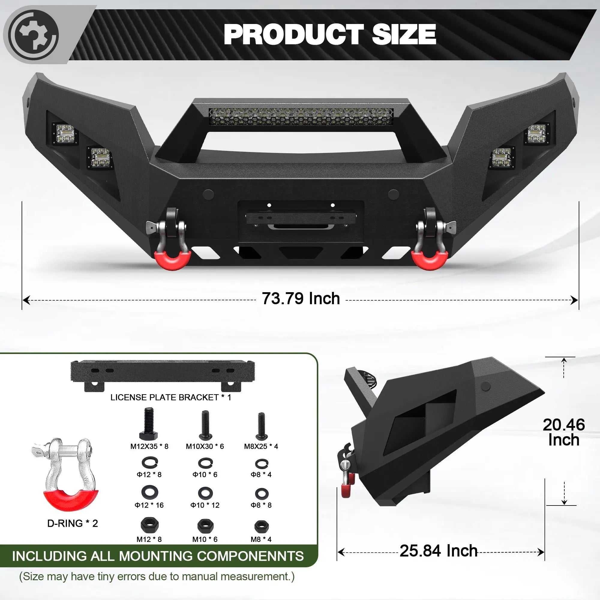 Offroad Front Bumper for Chevy Colorado 2015-2020 Pickup (Excluding ZR2) - nadiaauto