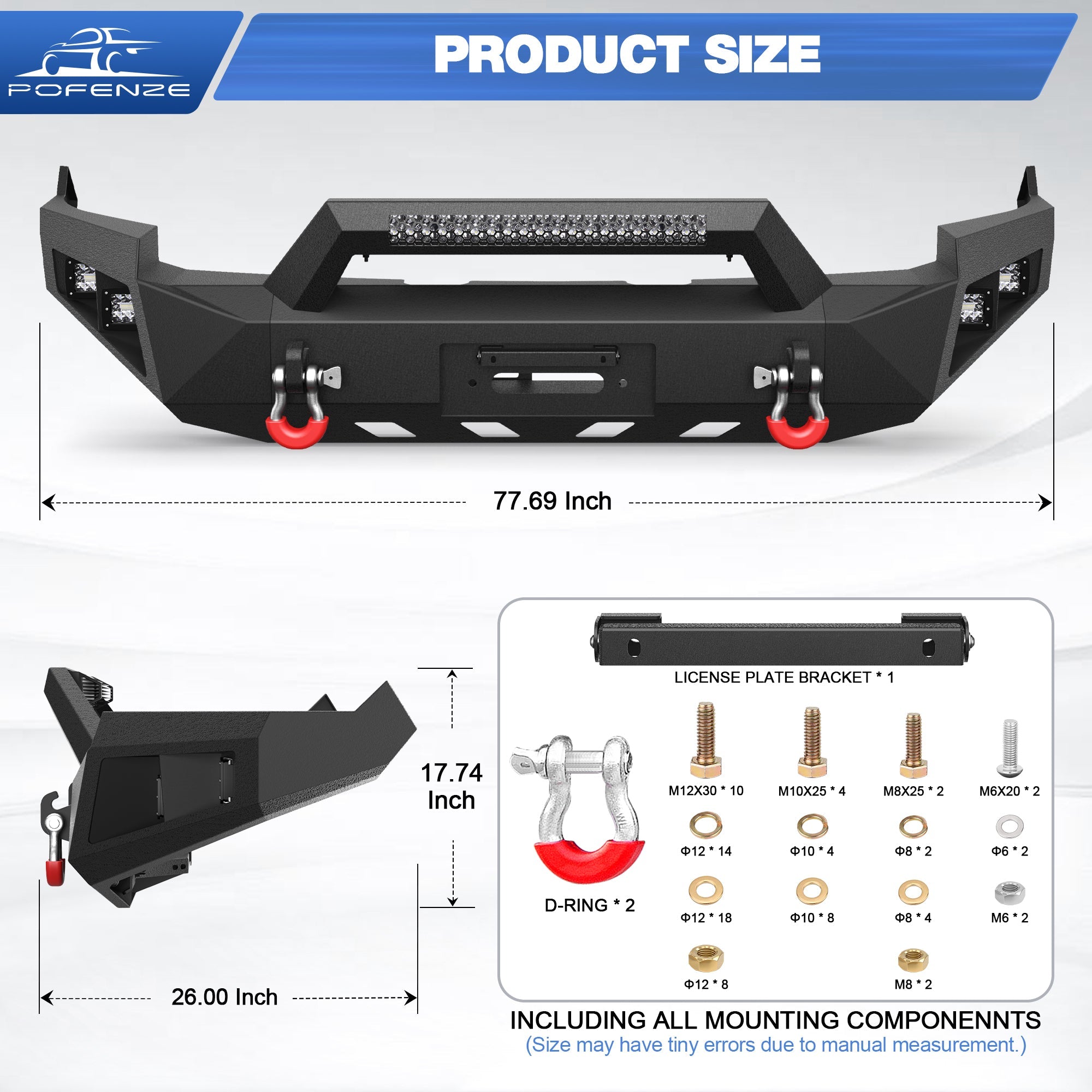 Ram 1500 Front Bumper for 2009 2010 2011 2012 Ram 1500 Pickup with Winch Plate - nadiaauto