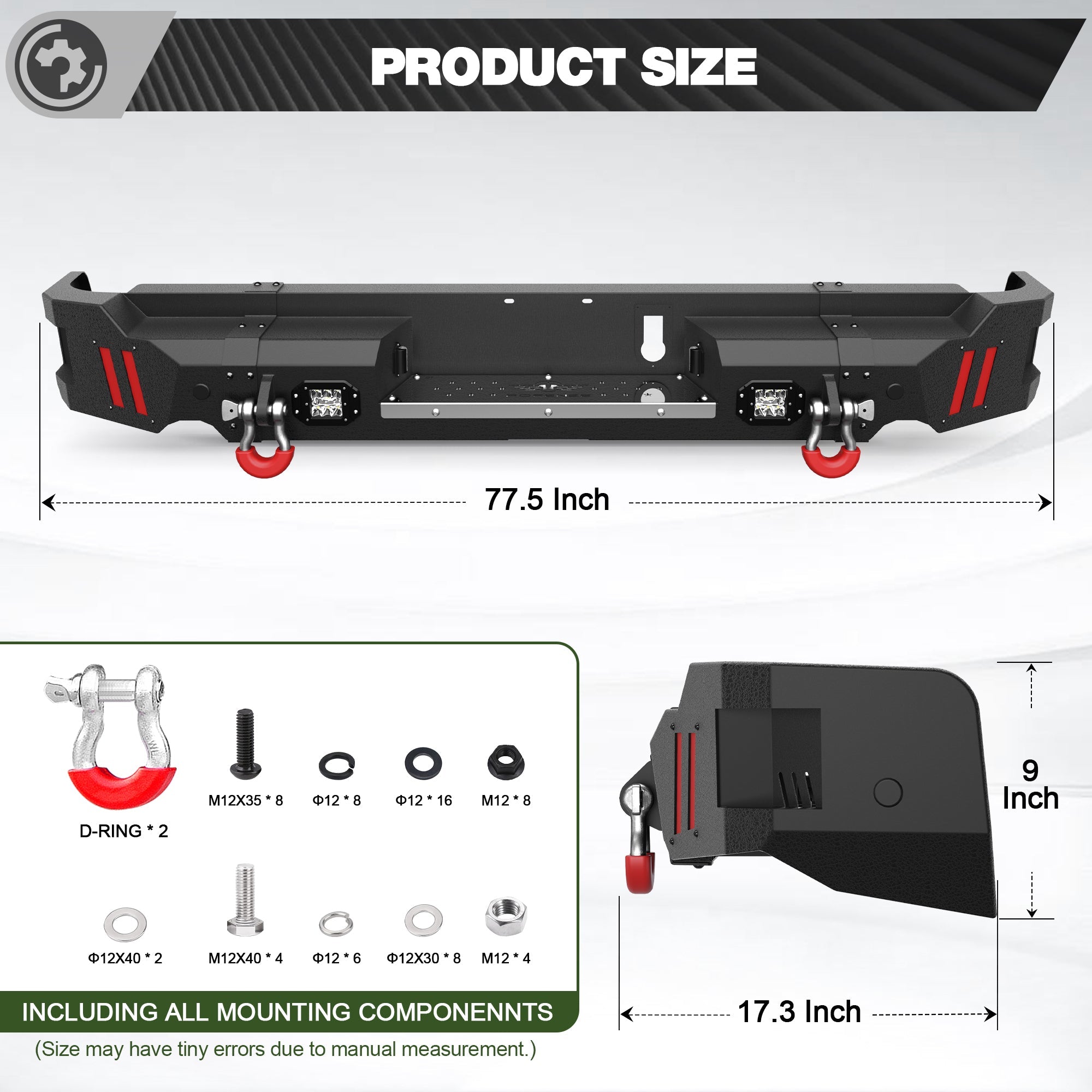 Ram 1500 Rear Bumper for 2019 2020 2021 2022 2023 2024 2025 Ram 1500 (Excluding Classic) - nadiaauto