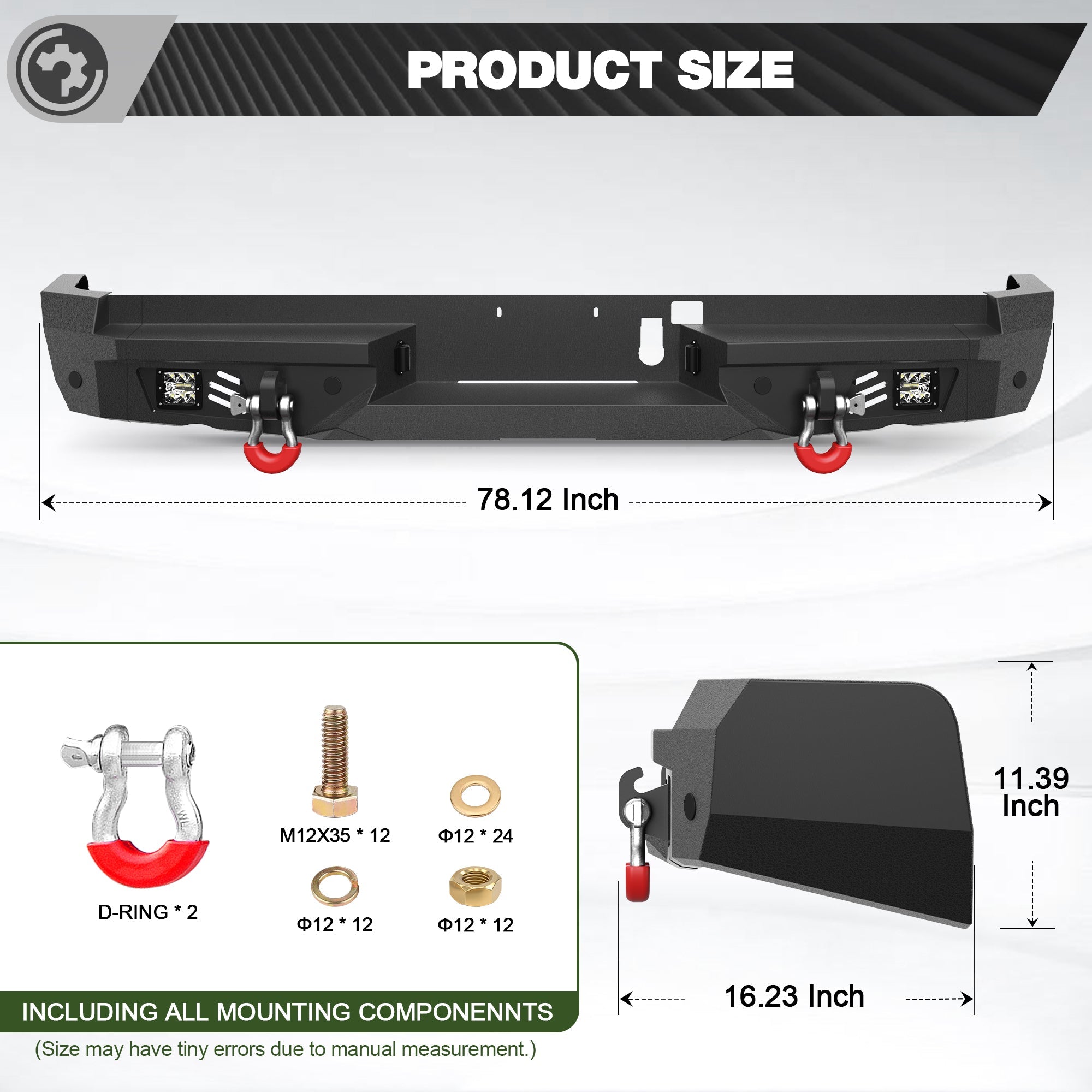 Ram 1500 Rear Bumper for 2021 2022 2023 2024 2025 Ram 1500 TRX Pickup (Ram 1500 TRX only) - nadiaauto