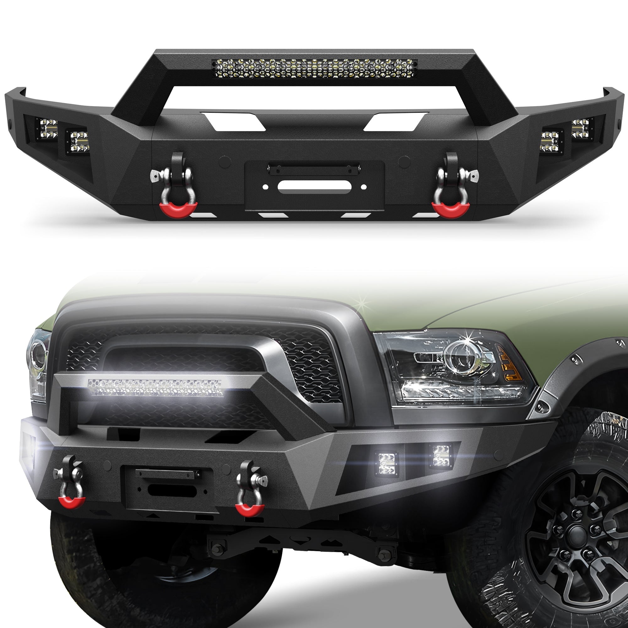 Ram 1500 Rebel Front Bumper for 2015-2018 Ram 1500 Rebel Only - nadiaauto