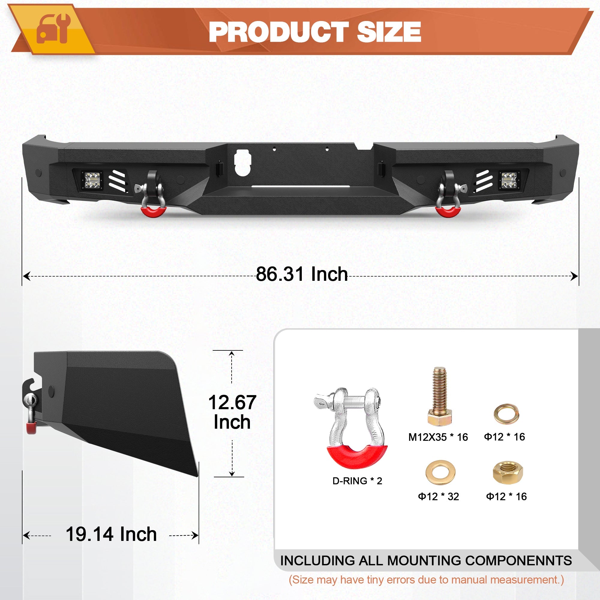 Ram 1500 Rebel Rear Bumper for 2015 - 2018 Ram 1500 Rebel Only - nadiaauto
