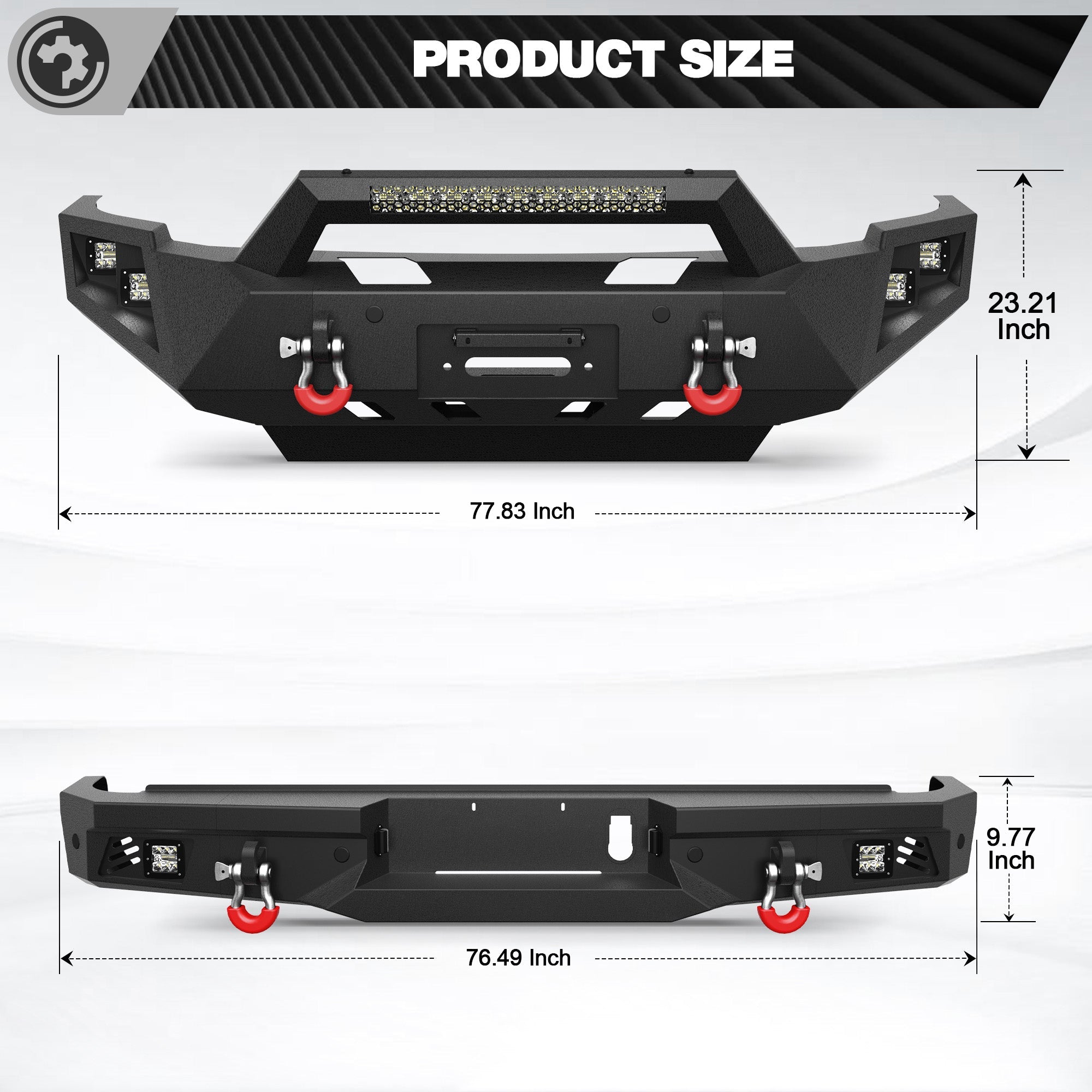 Ram 2500 Front and Rear Bumper Set w/Winch Plate for 2010-2018 Dodge Ram 2500/3500 - nadiaauto