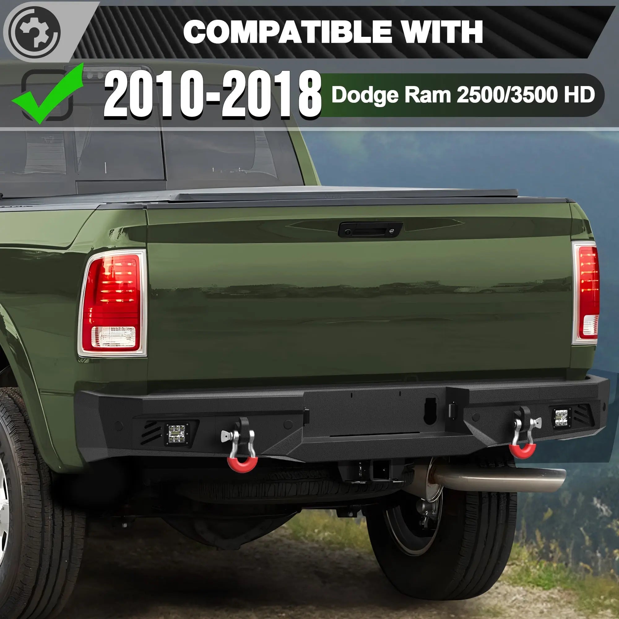 Ram 2500 Front and Rear Bumper Set w/Winch Plate for 2010-2018 Dodge Ram 2500/3500 - nadiaauto