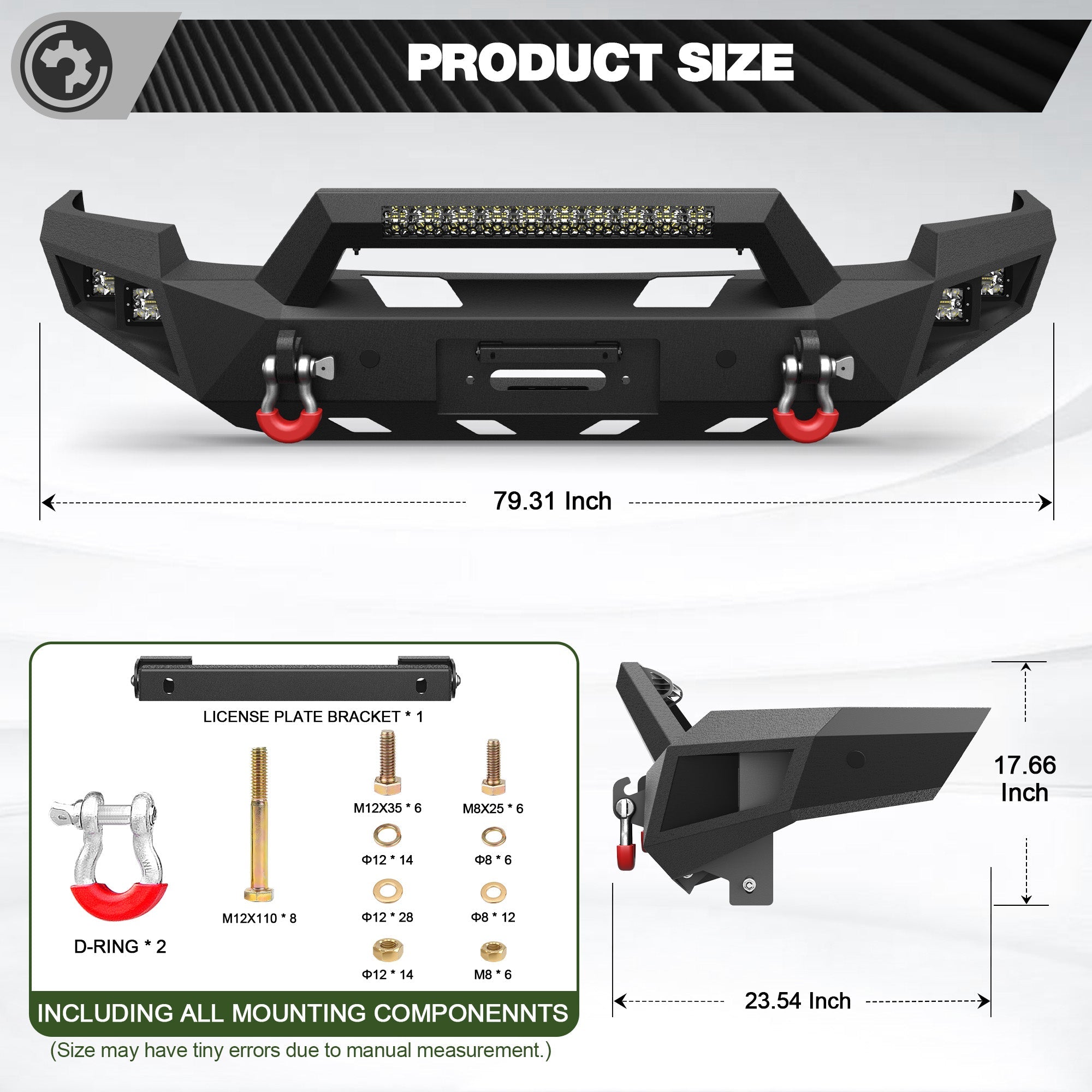 Ram 2500 Front Bumper for 2003 2004 2005 Dodge Ram 2500/3500 Pickup w/Winch Plate (Excluding Diesel) - nadiaauto