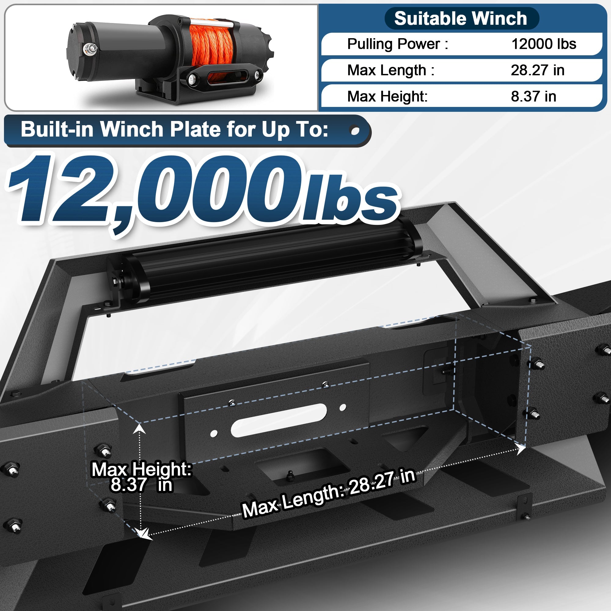 Ram 2500 Front Bumper for 2019 2020 2021 2022 2023 2024 2025 Ram 2500/3500 Pickup - nadiaauto