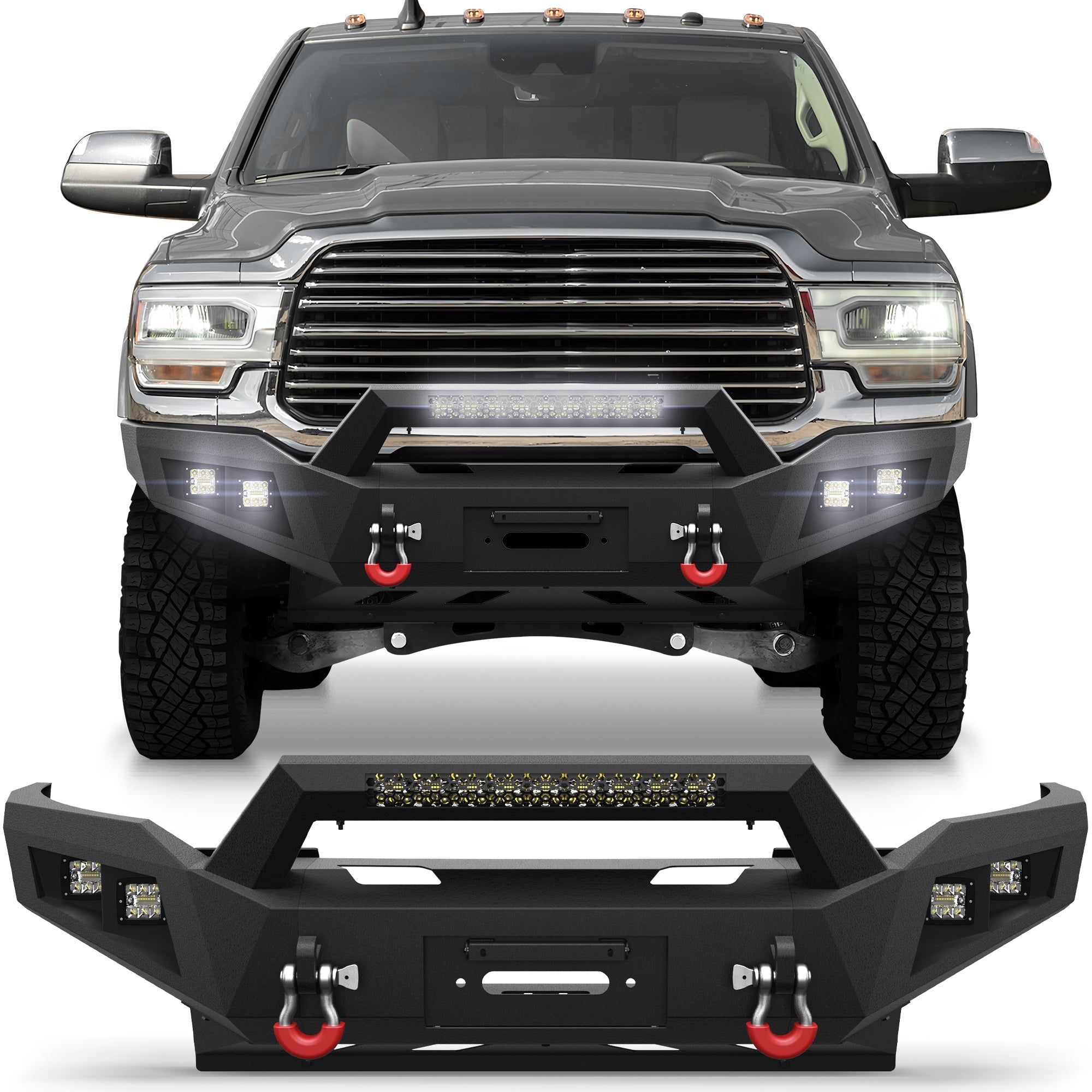 Ram 2500 Front Bumper for 2019 2020 2021 2022 2023 2024 2025 Ram 2500/3500 Pickup - nadiaauto