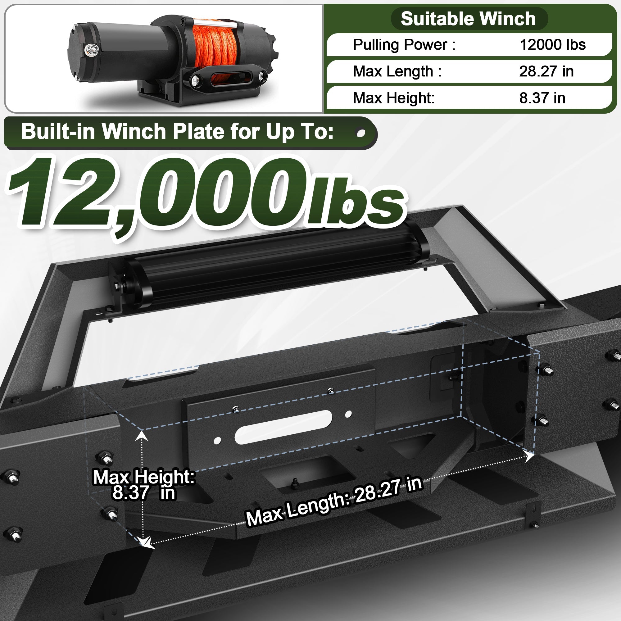 Ram 2500 Front Bumper for 2019 2020 2021 2022 2023 2024 2025 Ram 2500/3500 Pickup - nadiaauto