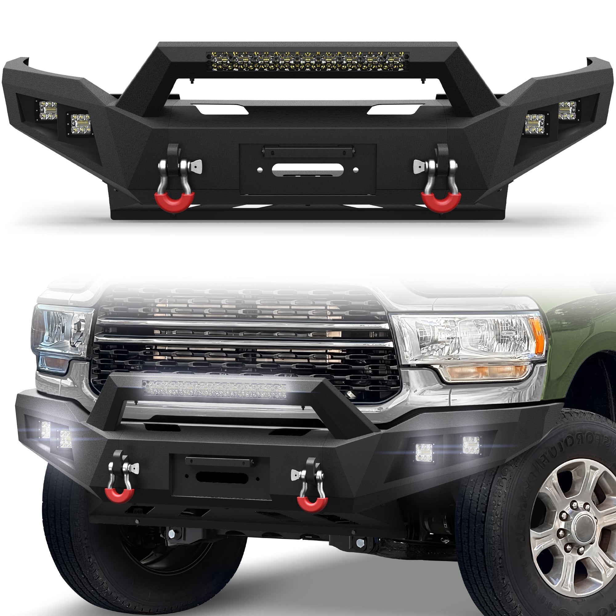 Ram 2500 Front Bumper for 2019 2020 2021 2022 2023 2024 2025 Ram 2500/3500 Pickup - nadiaauto