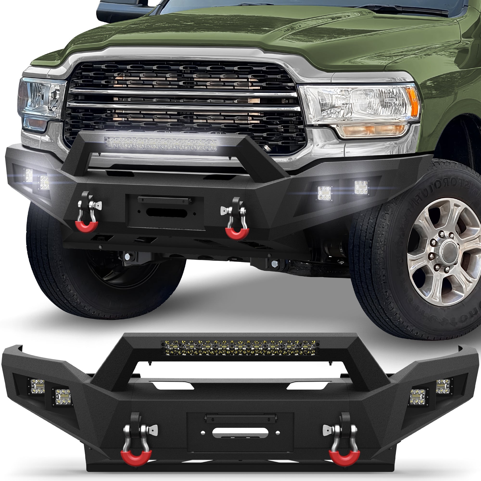 Ram 2500 Front Bumper for 2019 2020 2021 2022 2023 2024 2025 Ram 2500/3500 Pickup - nadiaauto