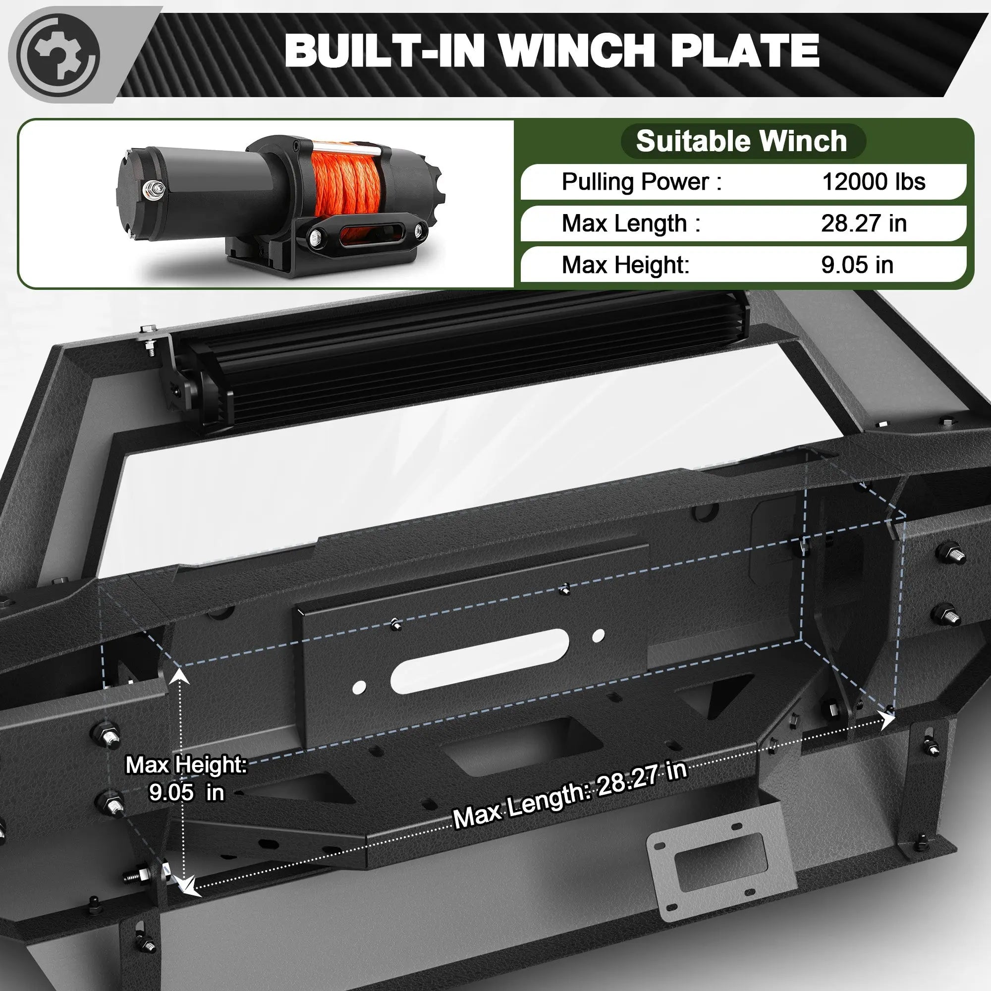 Ram 2500 Front Bumper Full Width for 2010-2018 Dodge Ram 2500/3500 Pickup - nadiaauto