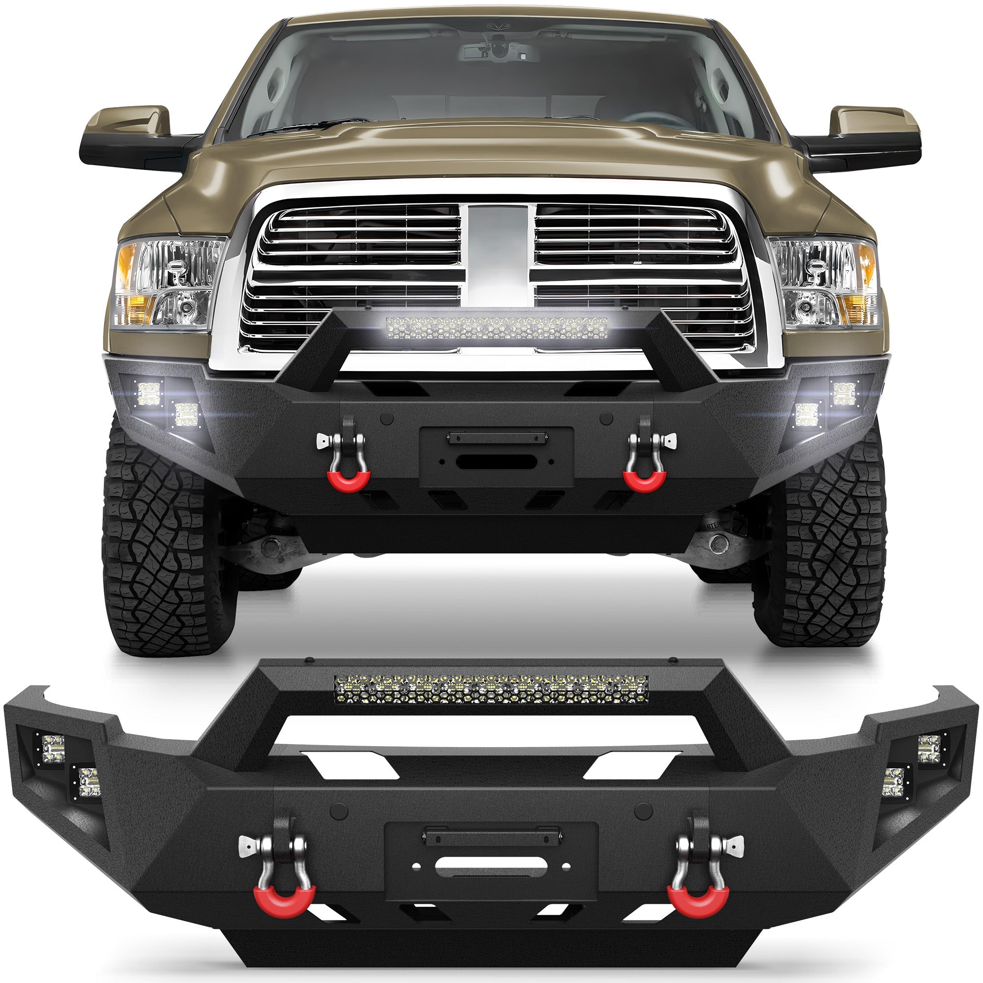 Ram 2500 Front Bumper Full Width for 2010-2018 Dodge Ram 2500/3500 Pickup - nadiaauto