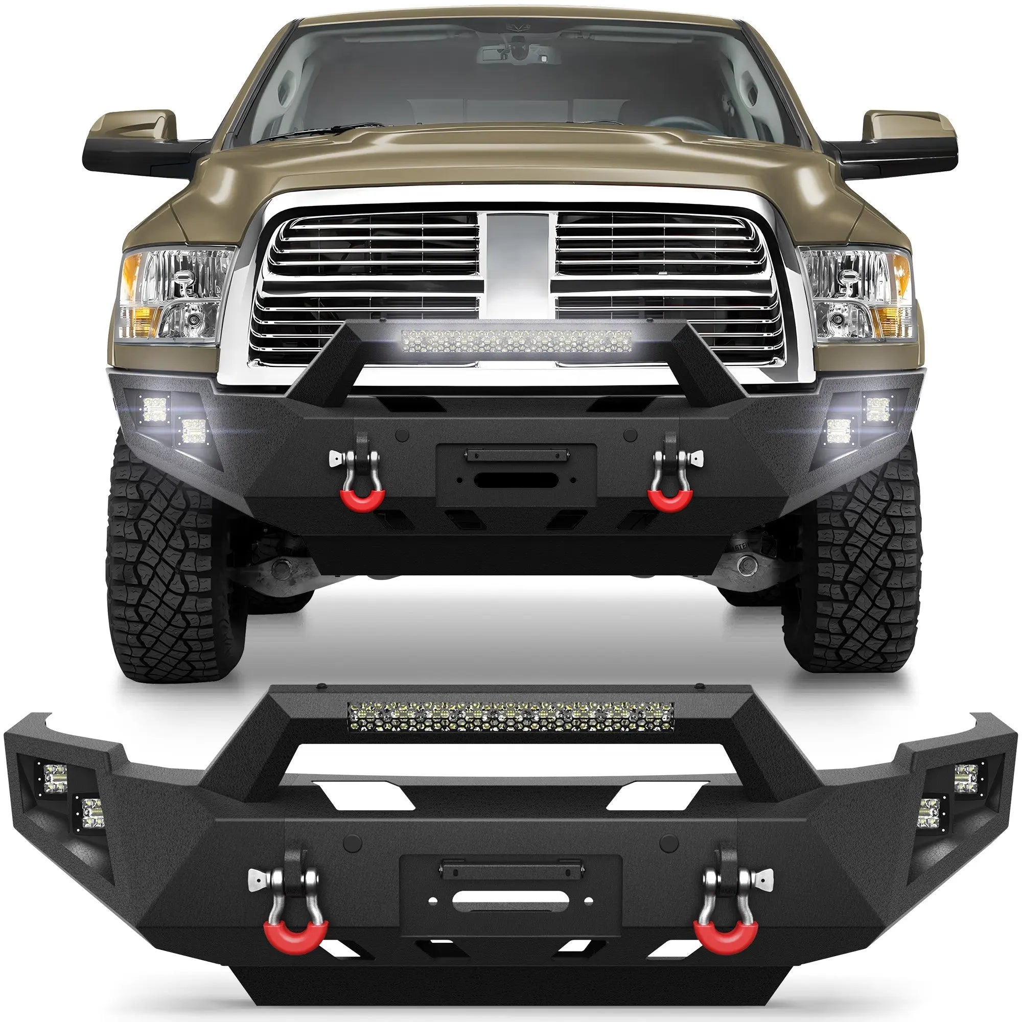Ram 2500 Front Bumper Full Width for 2010-2018 Dodge Ram 2500/3500 Pickup - nadiaauto