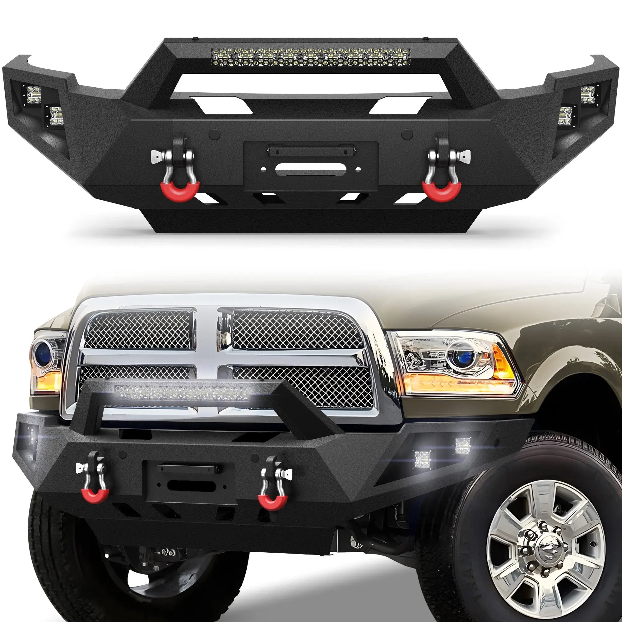 Ram 2500 Front Bumper Full Width for 2010-2018 Dodge Ram 2500/3500 Pickup - nadiaauto