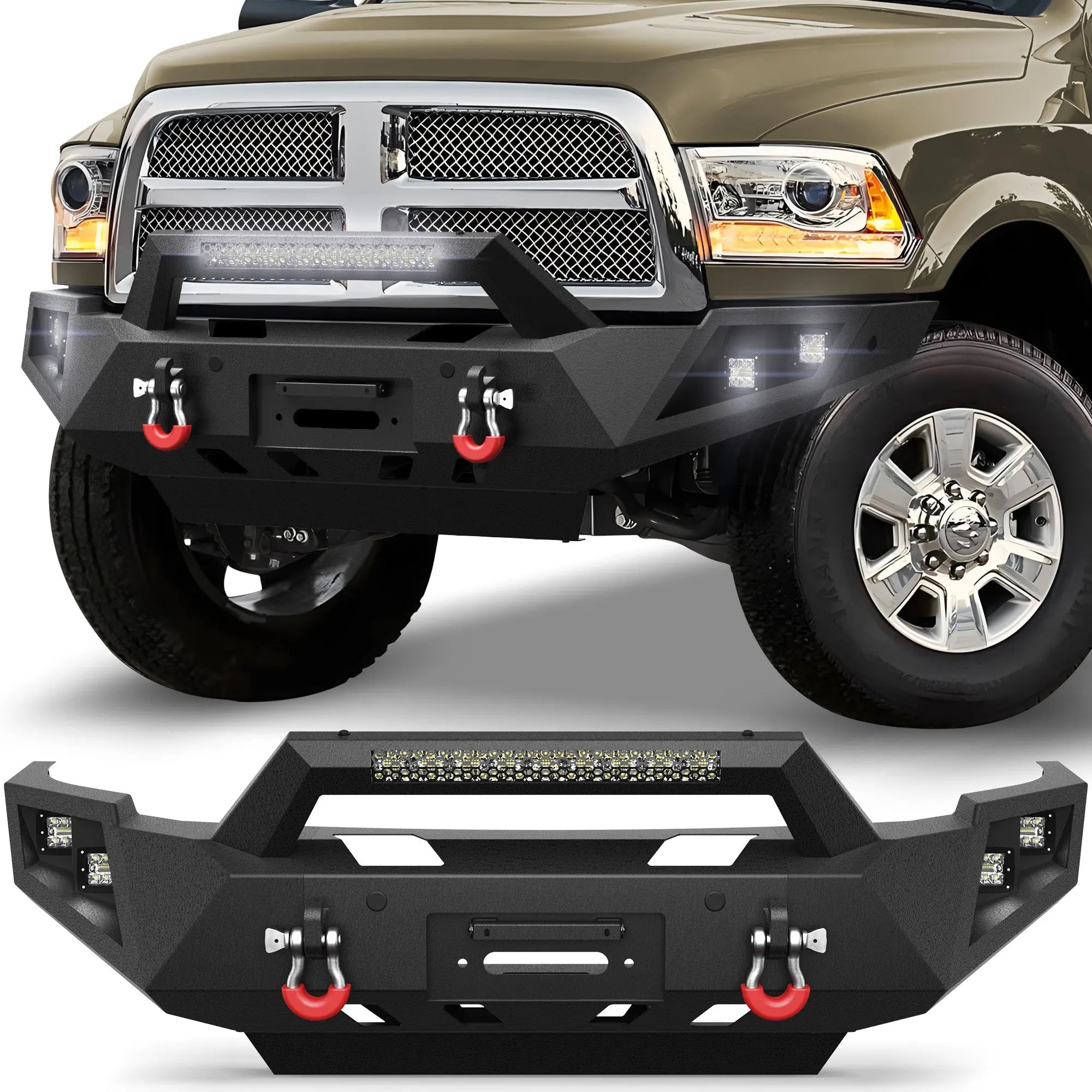 Ram 2500 Front Bumper Full Width for 2010-2018 Dodge Ram 2500/3500 Pickup - nadiaauto