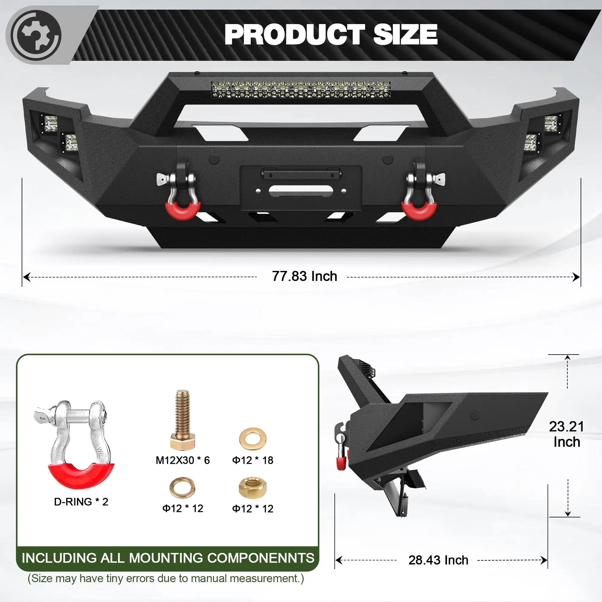 Ram 2500 Front Bumper Full Width for 2010-2018 Dodge Ram 2500/3500 Pickup - nadiaauto