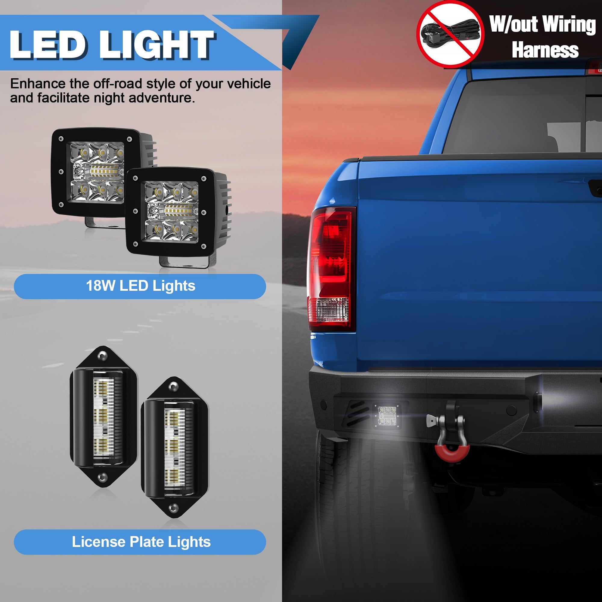 Ram 2500 Rear Back Bumper for 2010 - 2018 Ram 2500/3500 w/LED Lights and D - rings - nadiaauto